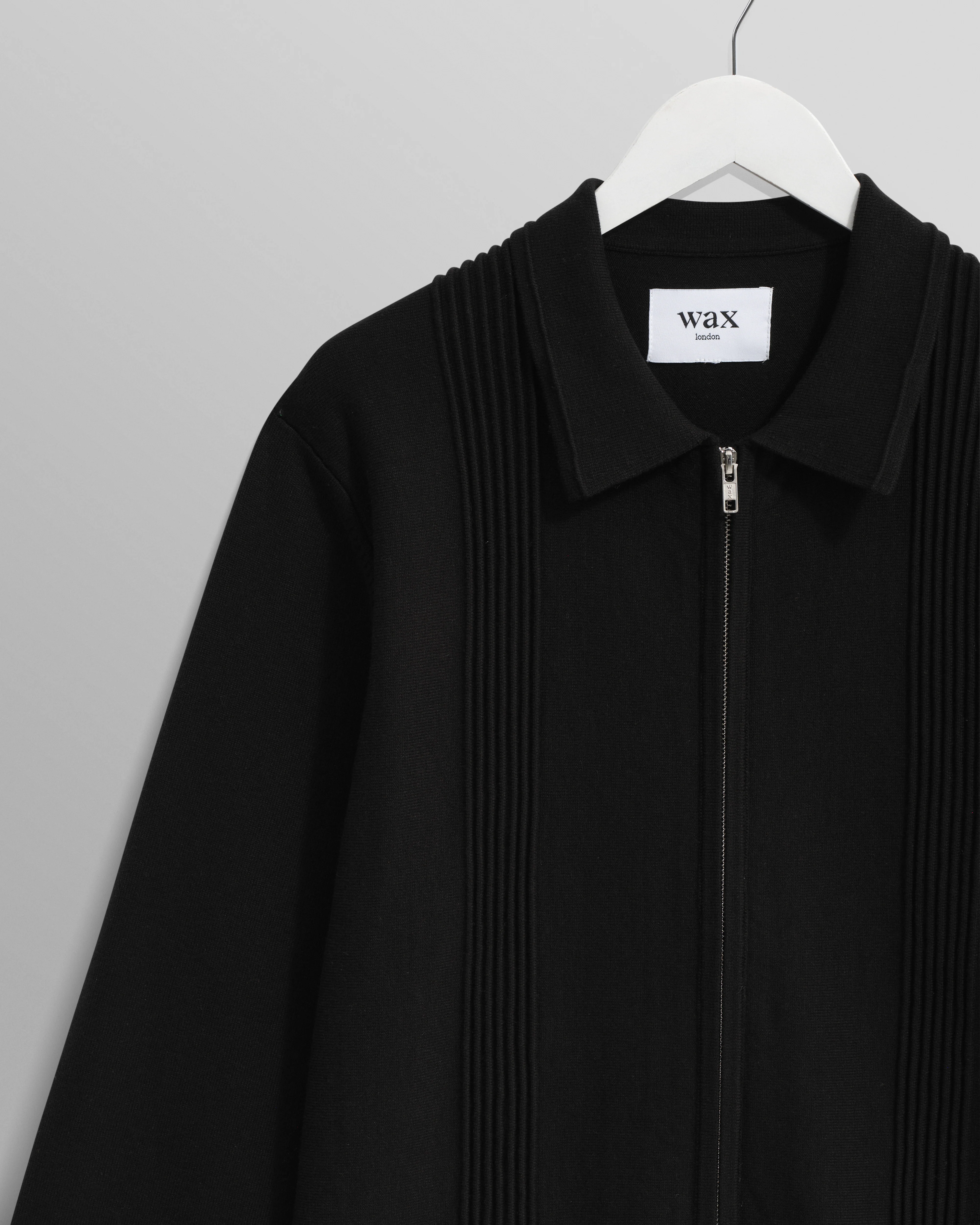 Lennox - Black Milano Stripe Knitted Polo - Image 7