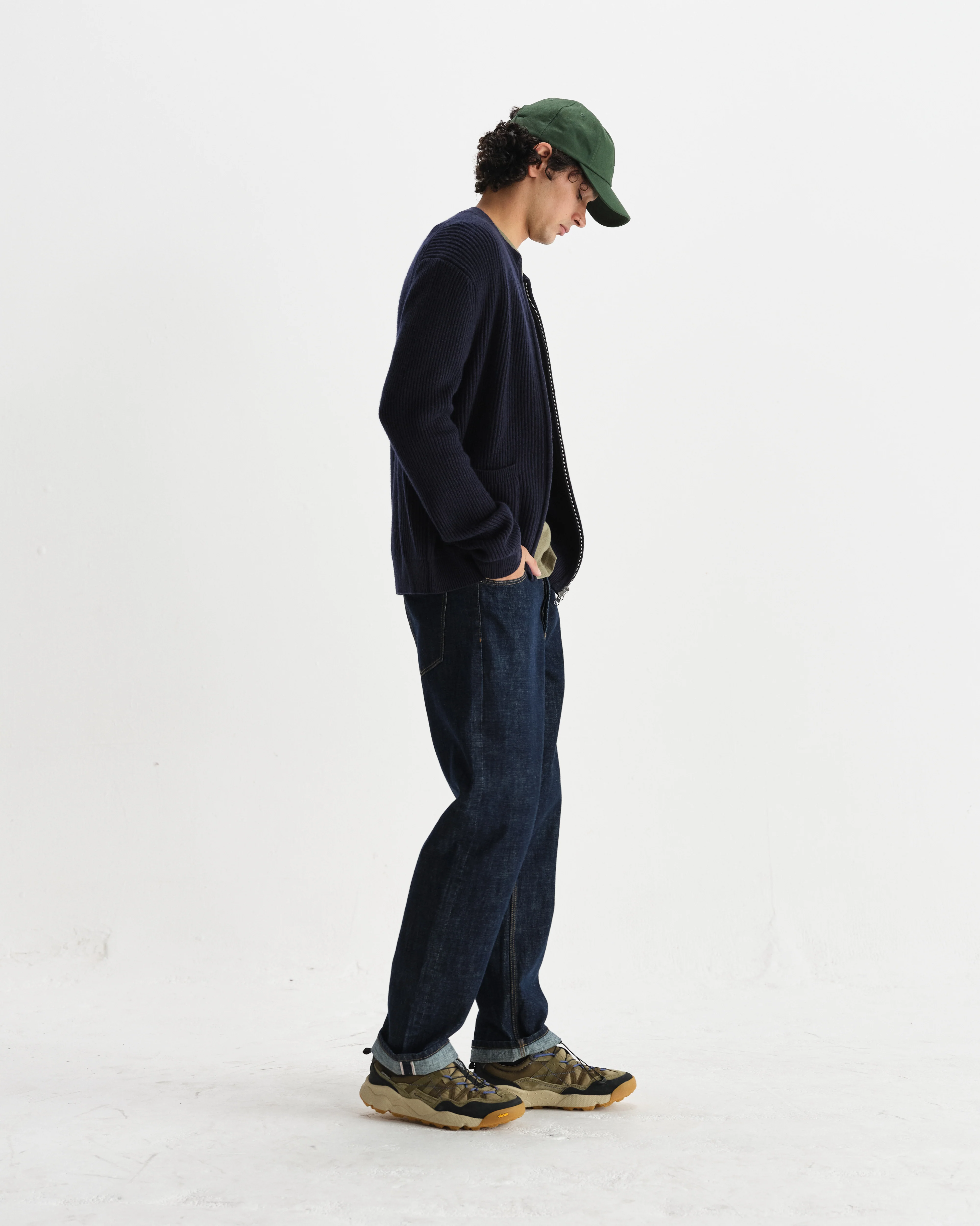 Lisford - Navy Stitch Zip Cardigan - Image 5