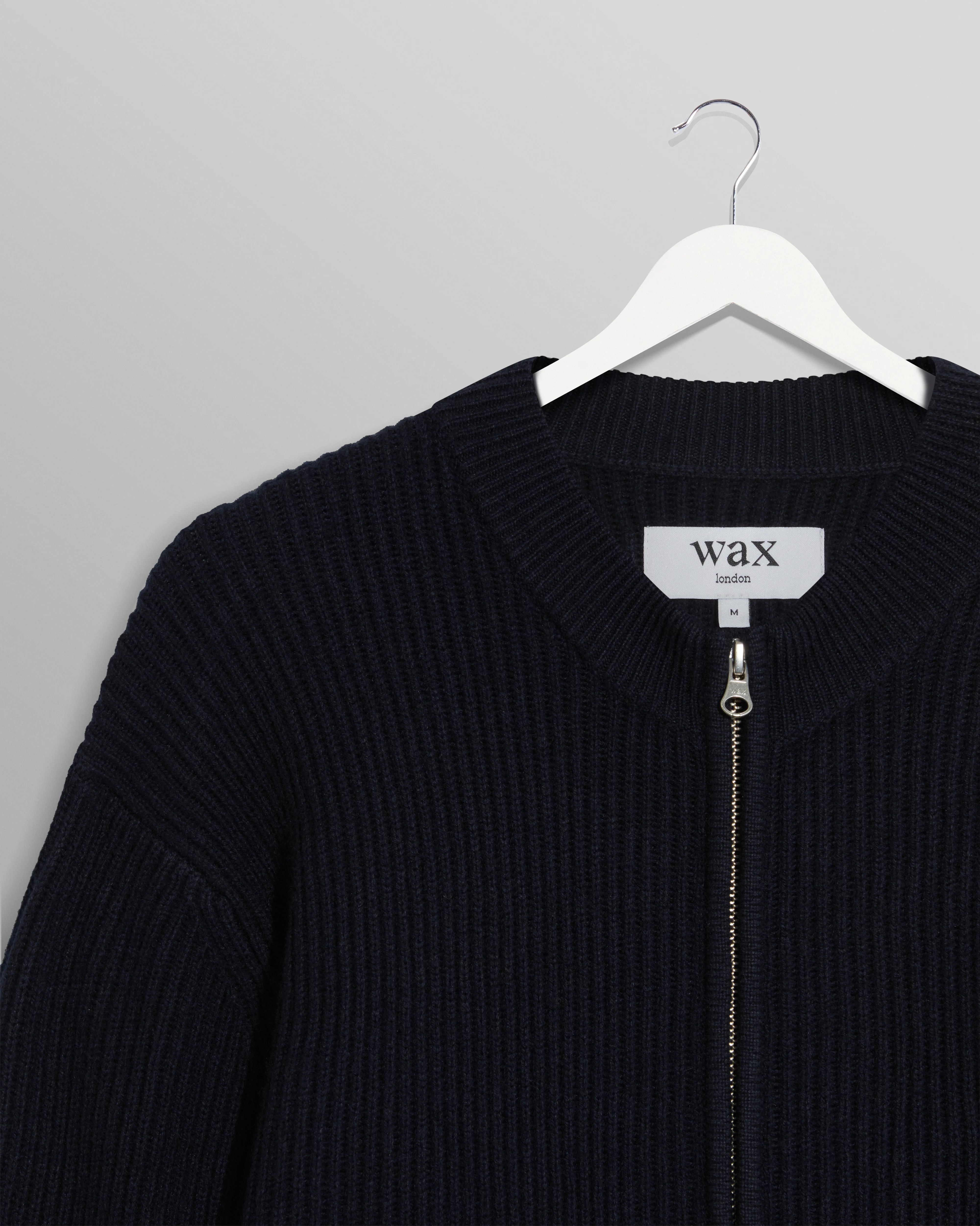 Lisford - Navy Stitch Zip Cardigan - Image 7