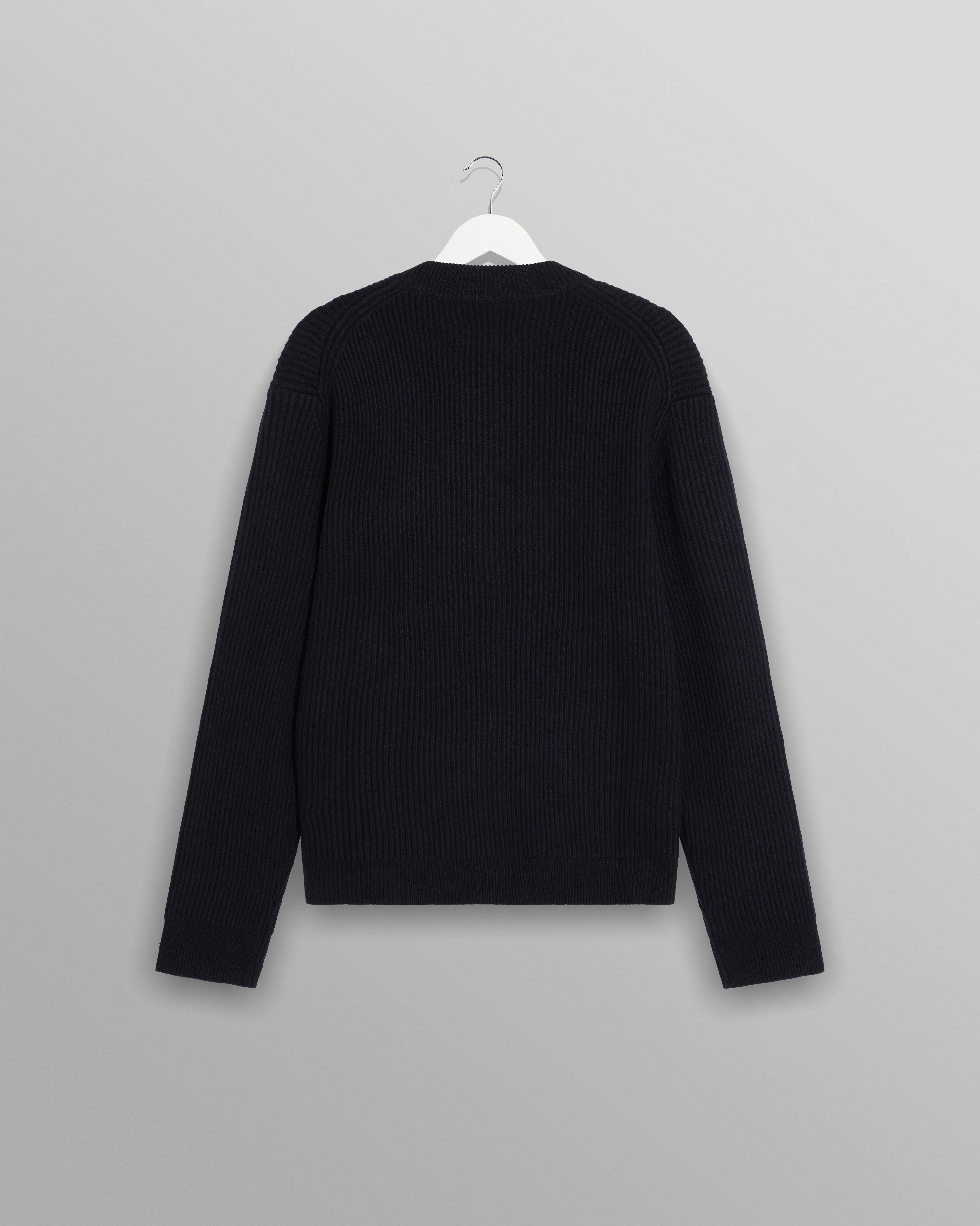 Lisford - Navy Stitch Zip Cardigan - Image 8
