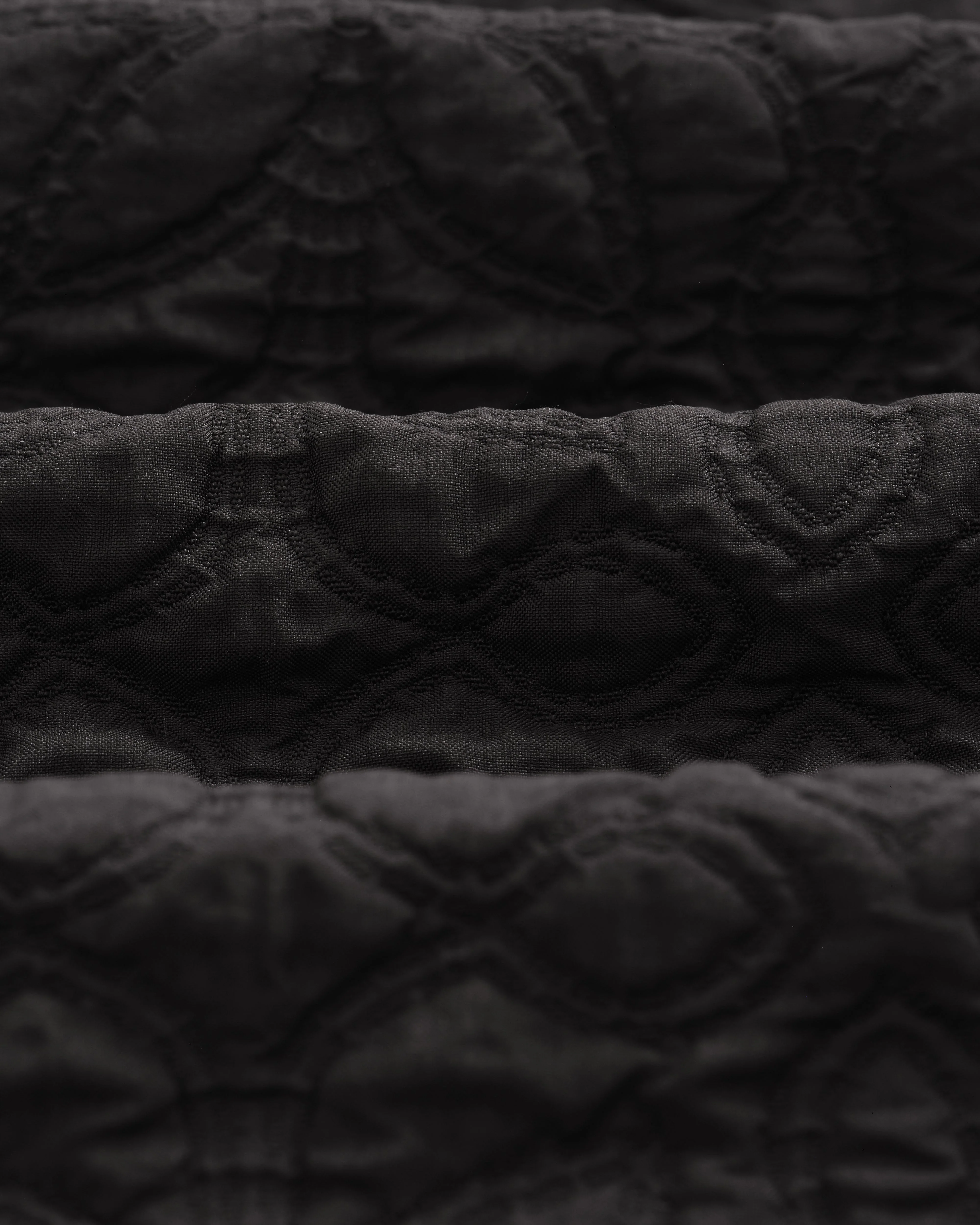 Lomond - Black Petal Jacquard Quilted Overshirt - Image 10