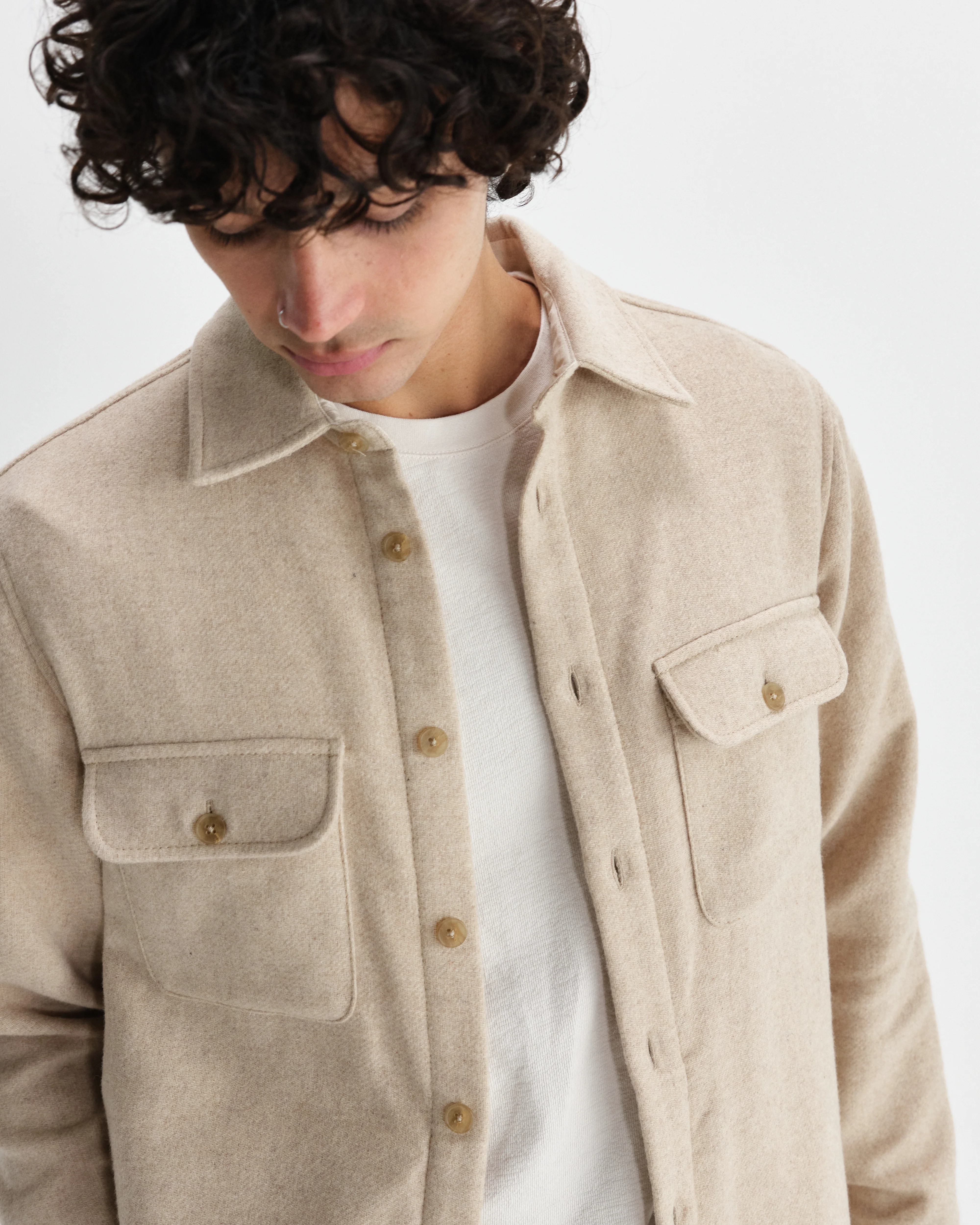 Lomond - Natural Heavy Wool Overshirt - Image 3