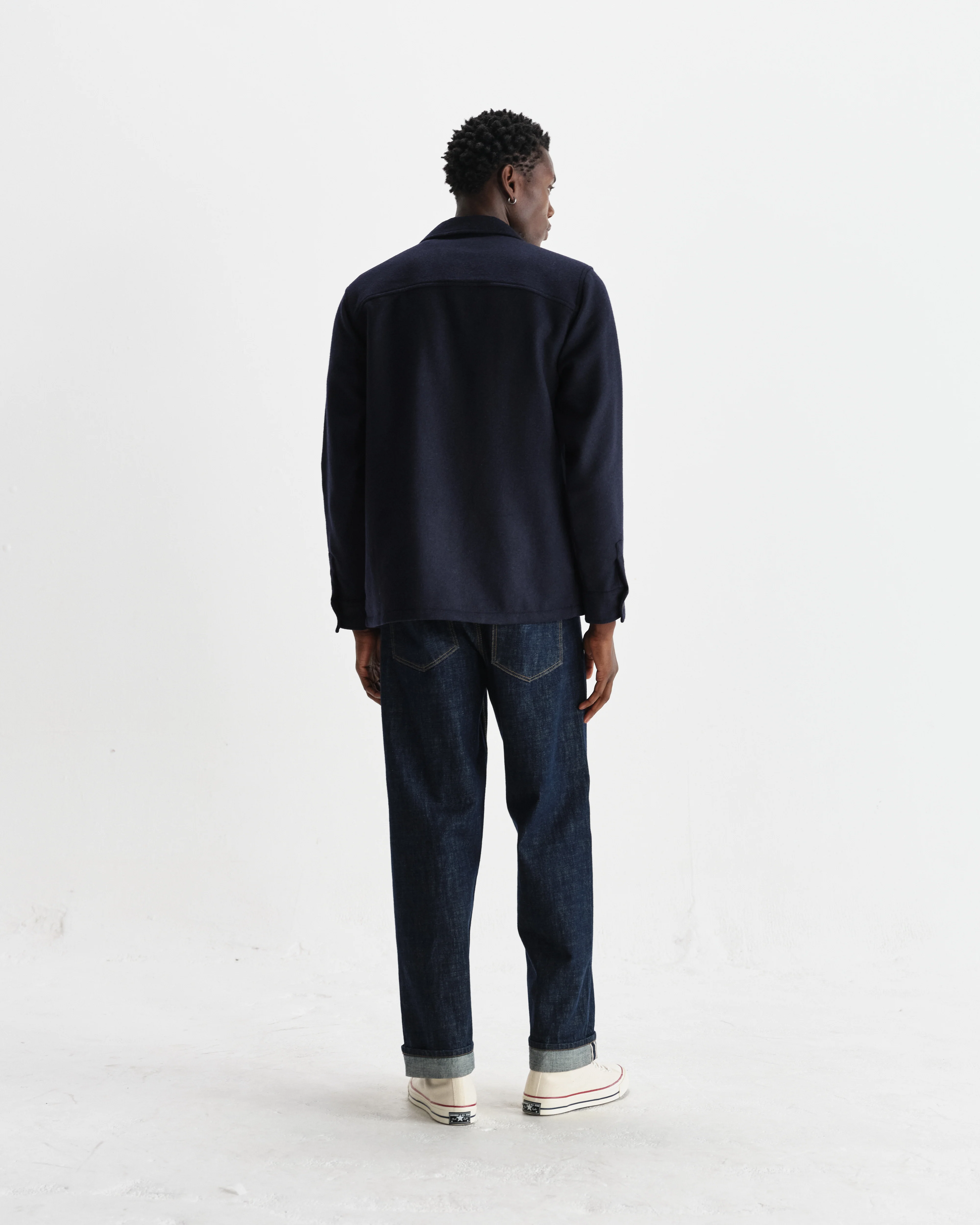 Lomond - Navy Heavy Wool Overshirt - Image 6