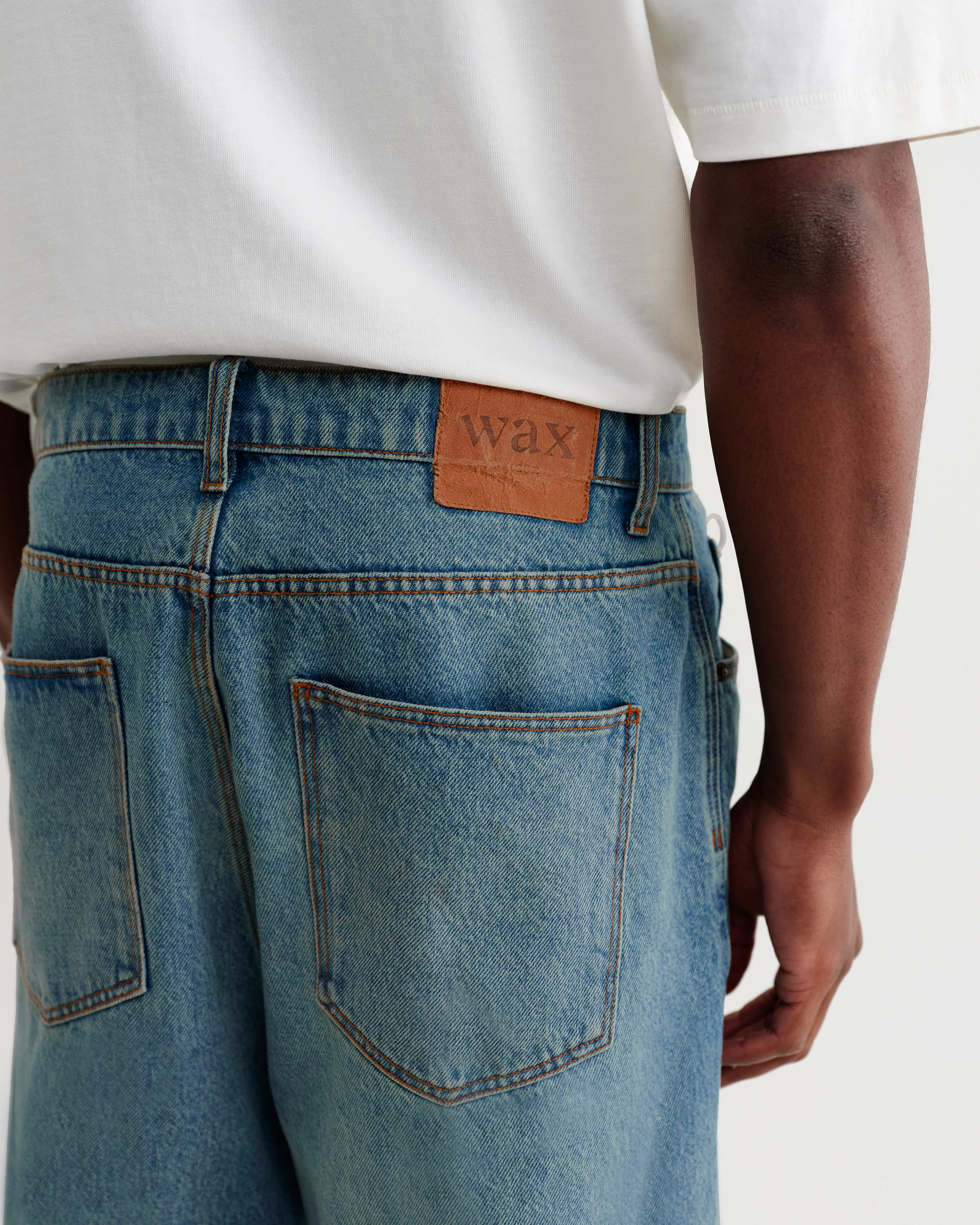 Luca - Vintage Blue Organic Cotton Denim Shorts - Image 7