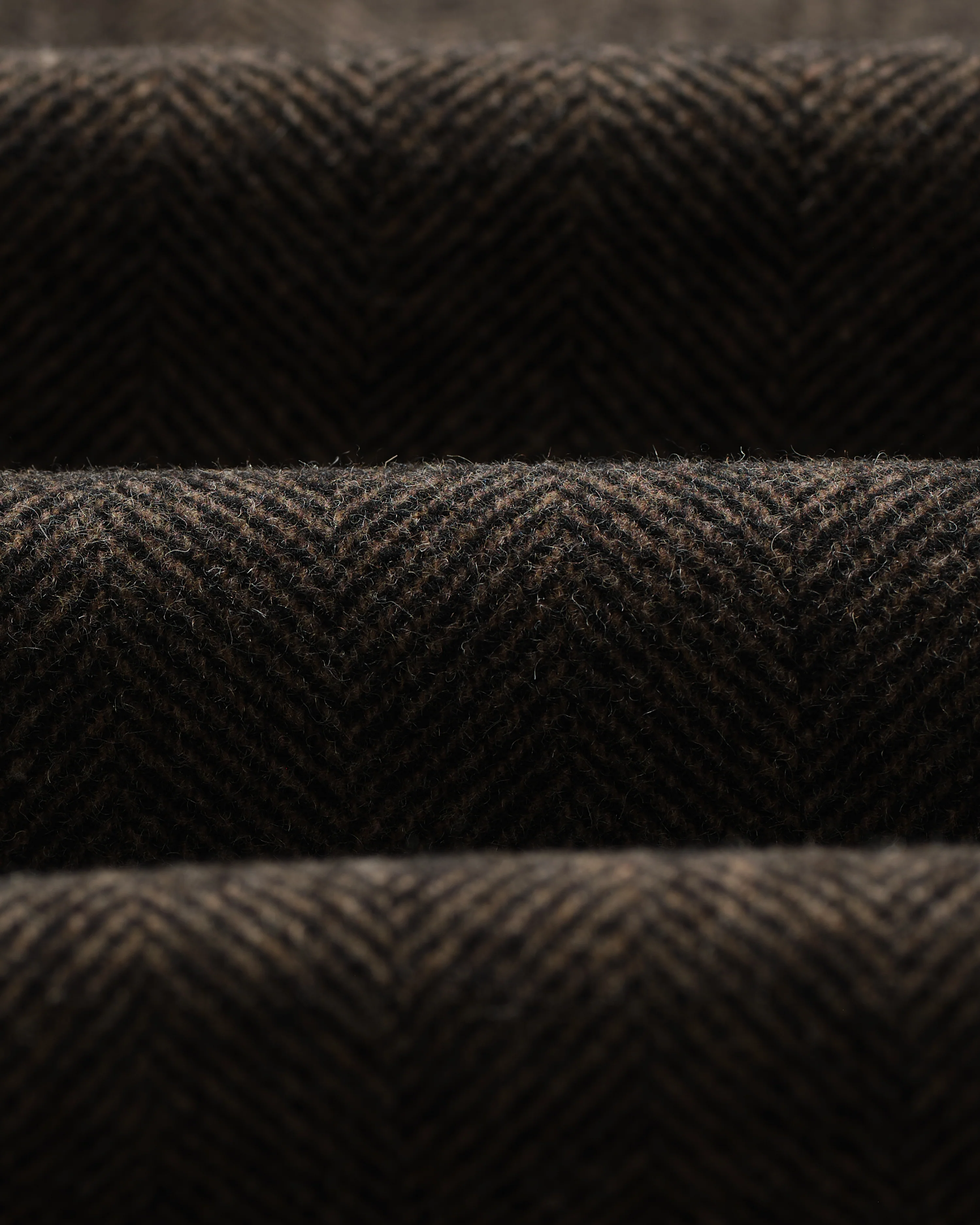 Magnus - Brown Herringbone Double-Breasted Wool Overcoat - Image 9