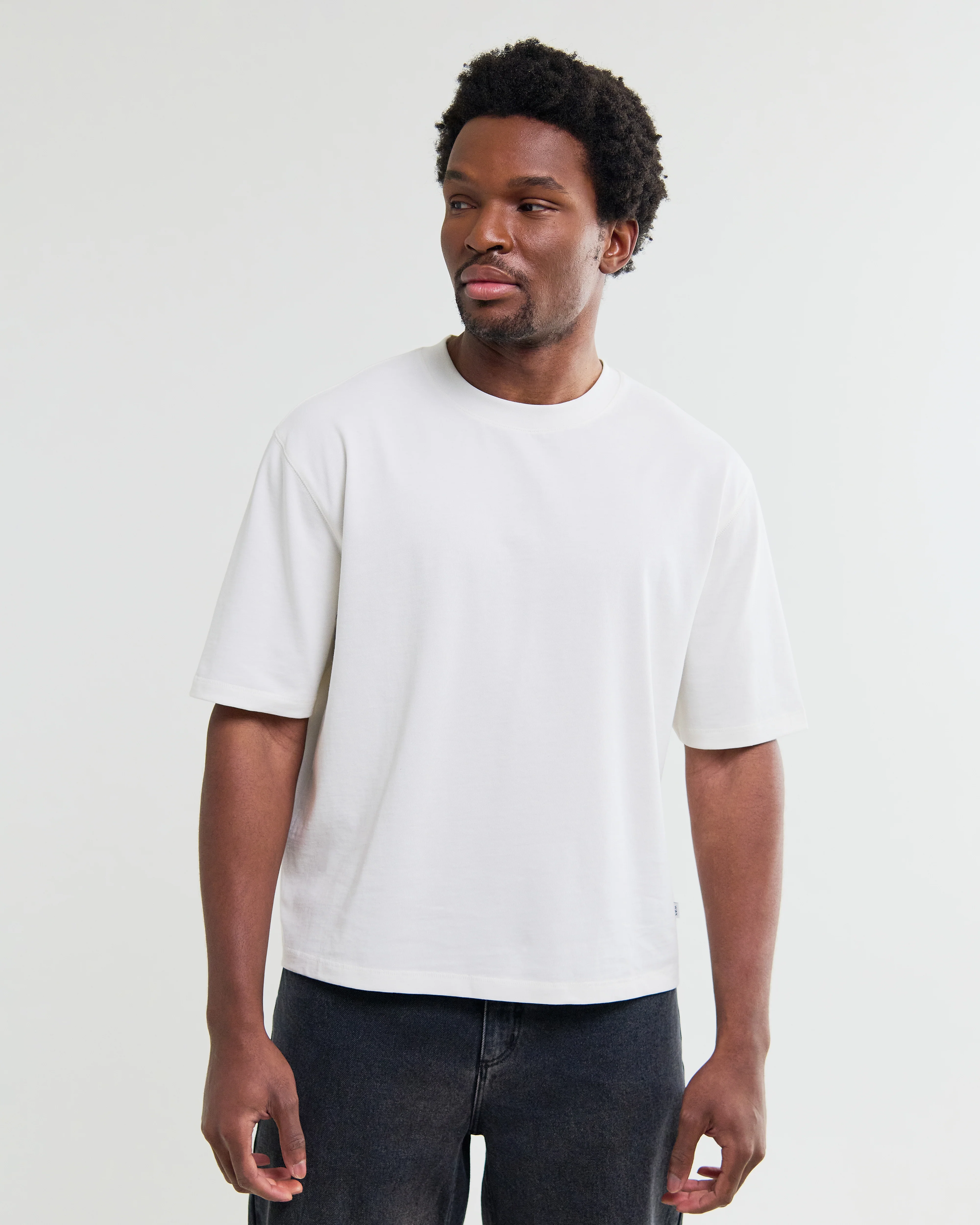 Mark - Off White Compact Cotton Cropped T-Shirt - Image 2