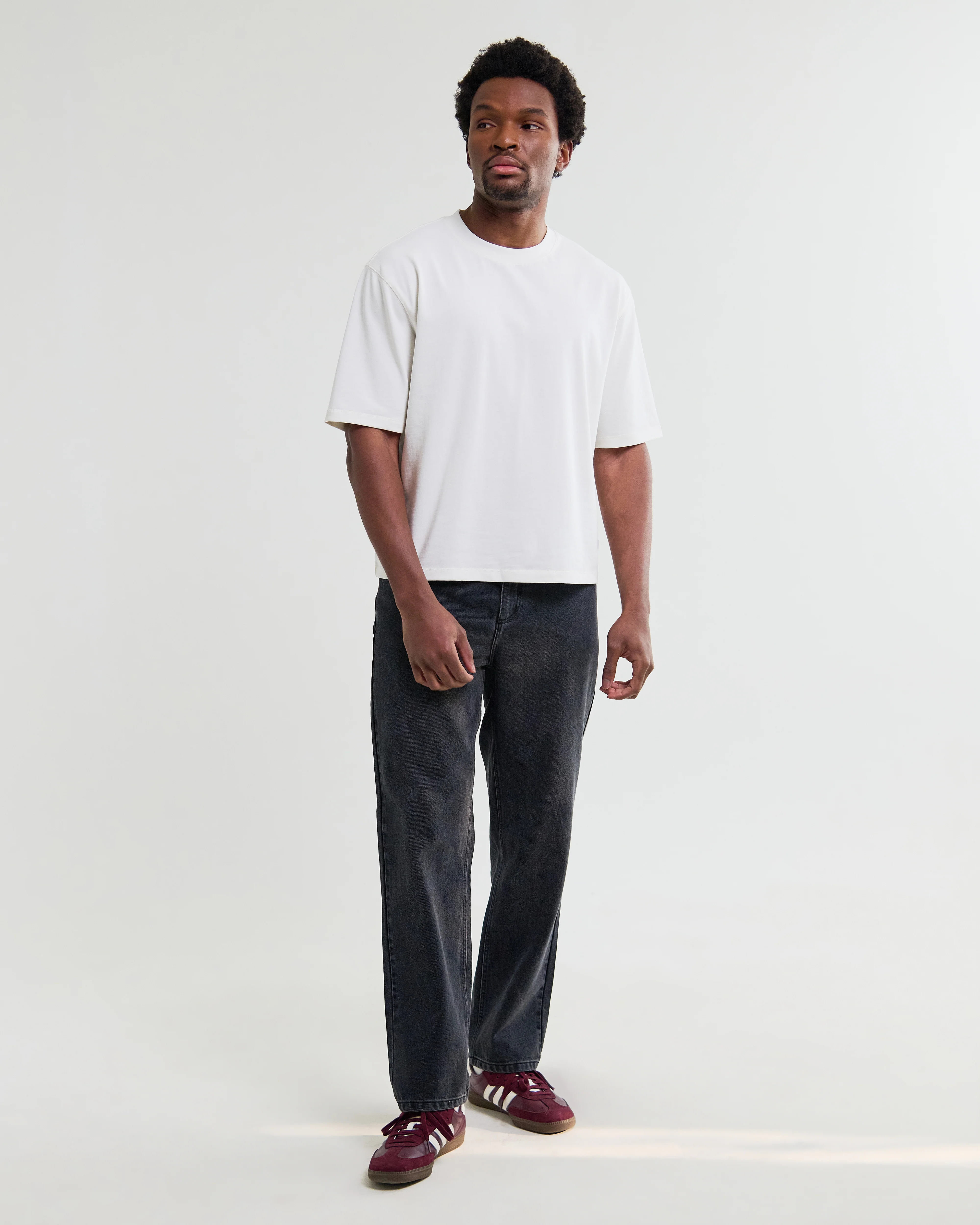 Mark - Off White Compact Cotton Cropped T-Shirt - Image 3