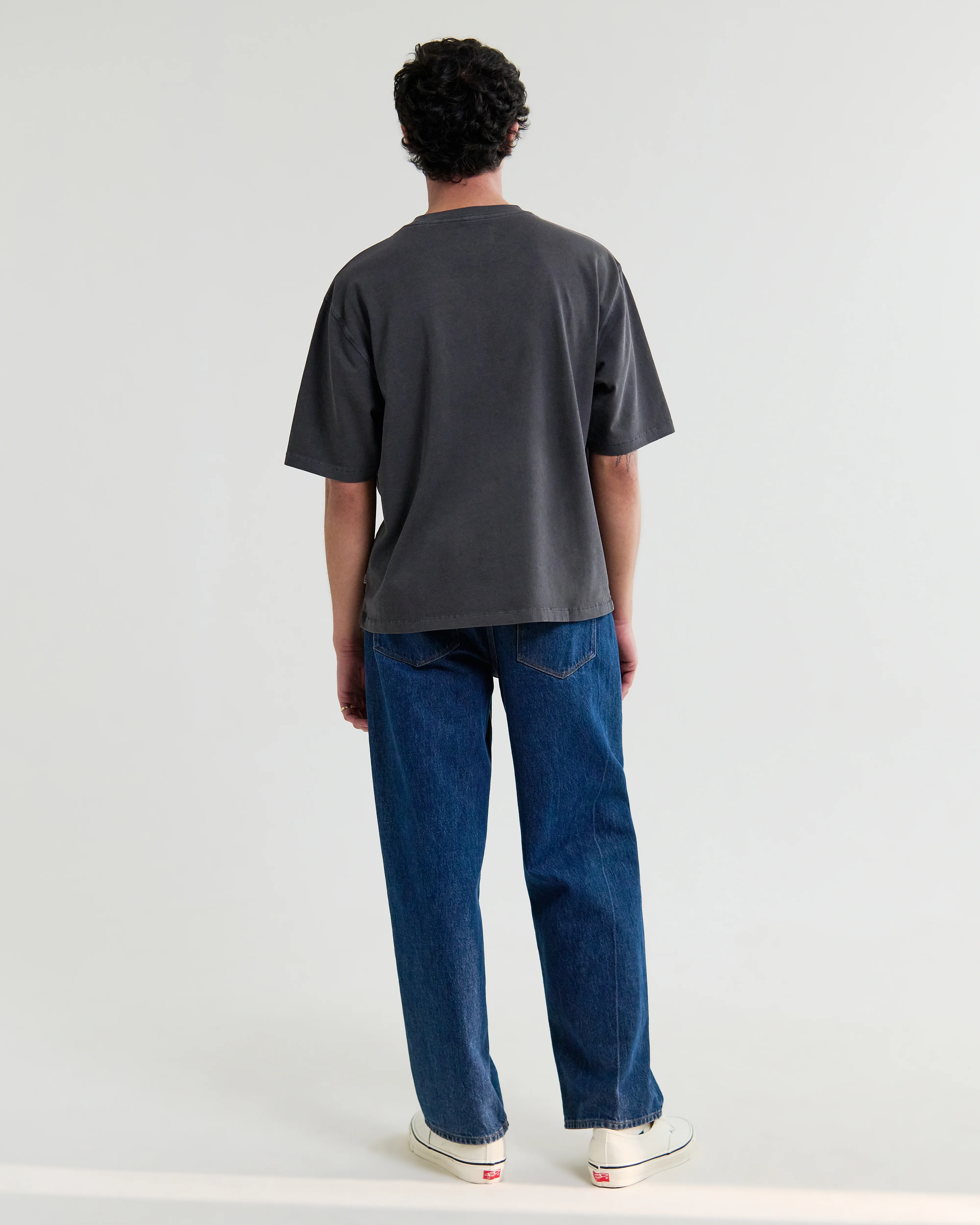 Mark - Washed Black Compact Cotton Cropped T-Shirt - Image 6