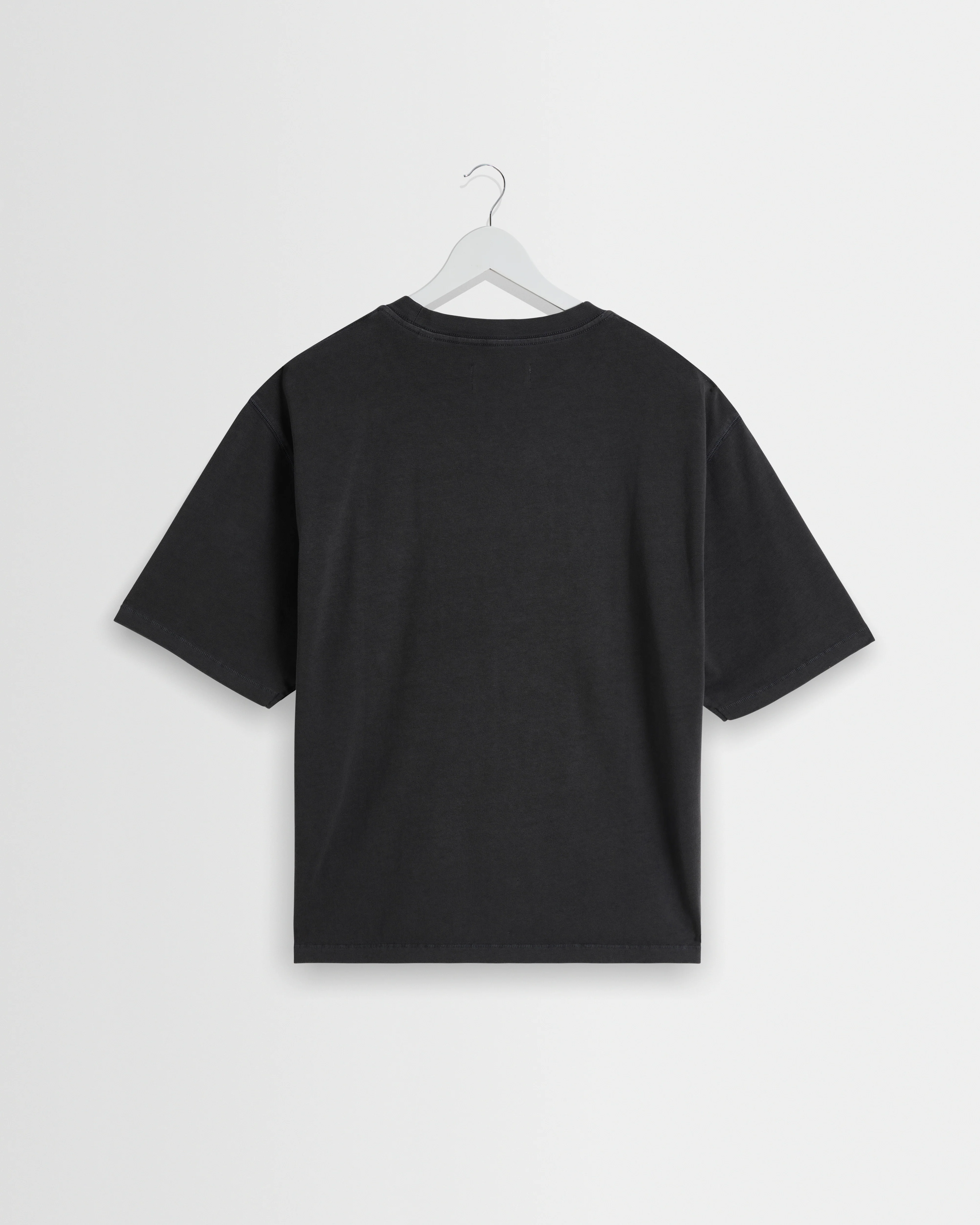 Mark - Washed Black Compact Cotton Cropped T-Shirt - Image 8