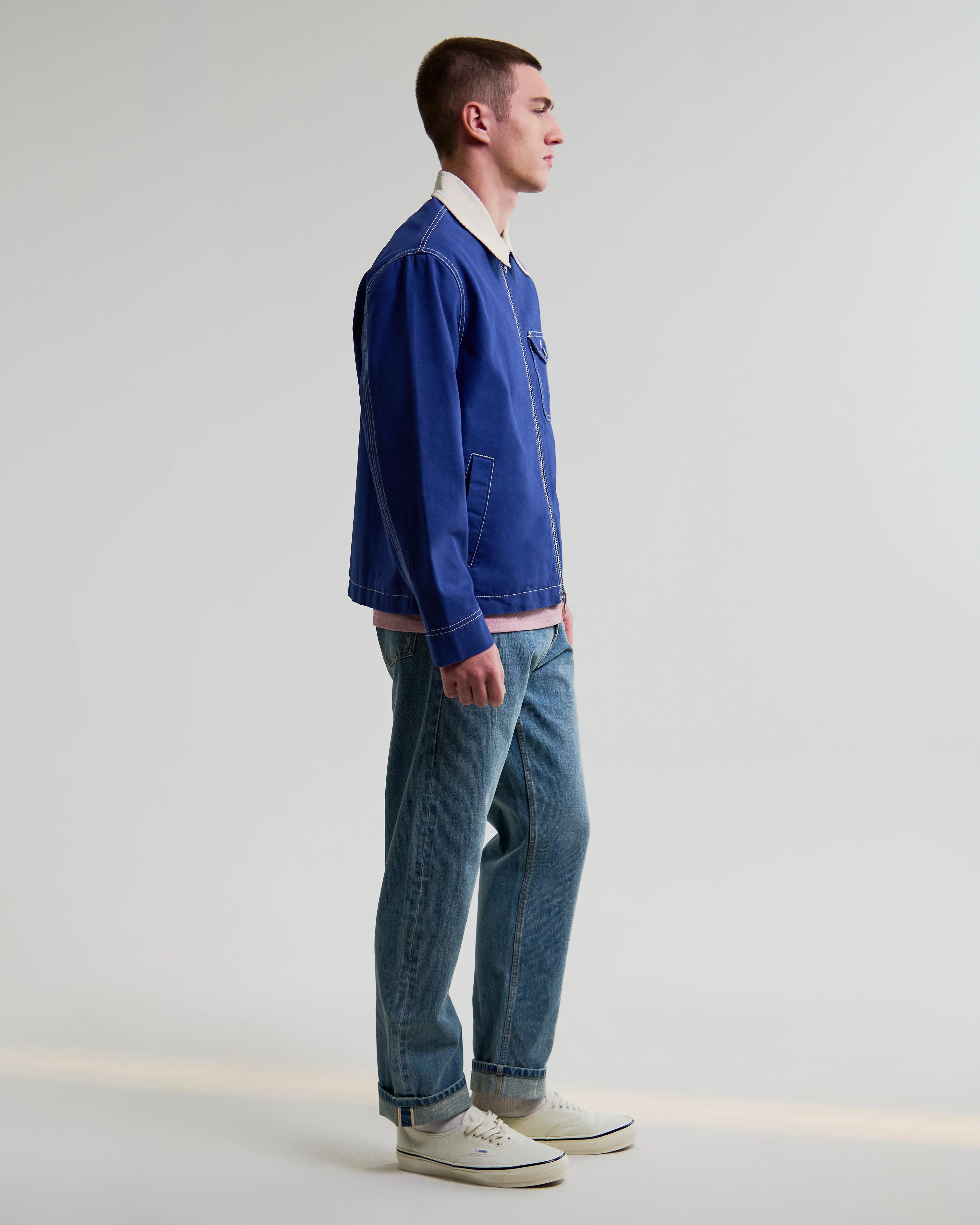 Mason - Blue Canvas Work Jacket - Image 5