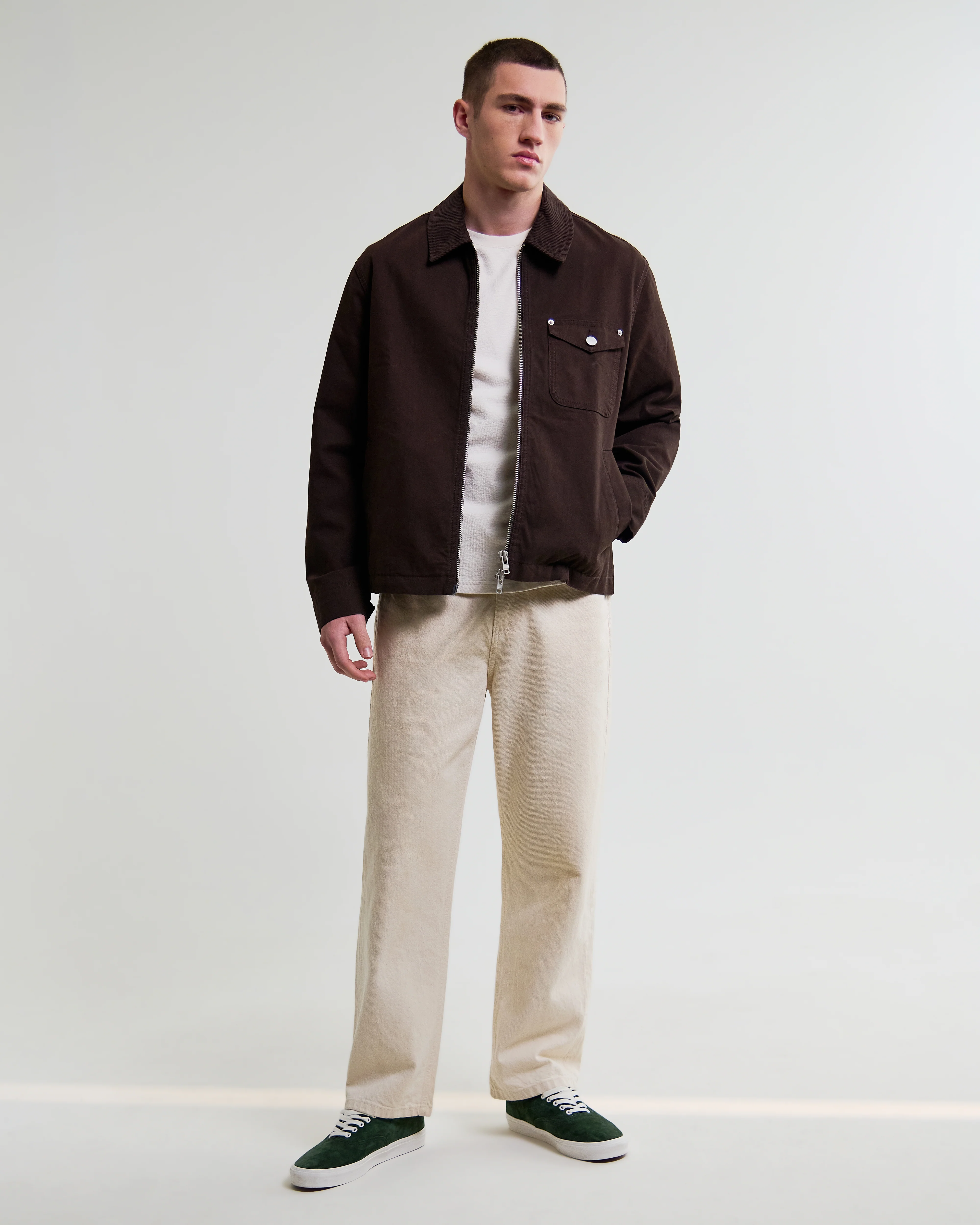 Mason - Dark Brown Canvas Work Jacket - Image 5