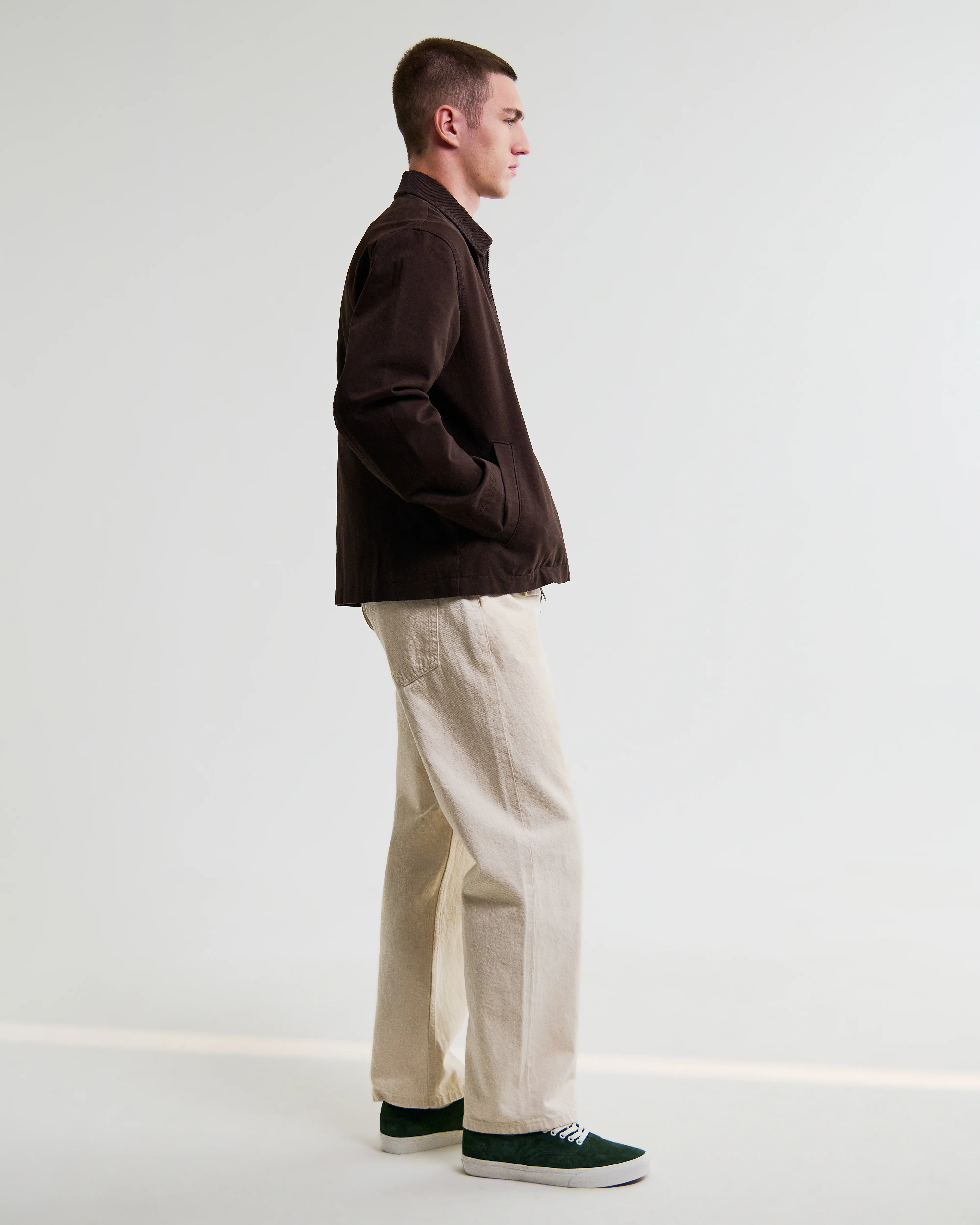 Mason - Dark Brown Canvas Work Jacket - Image 6