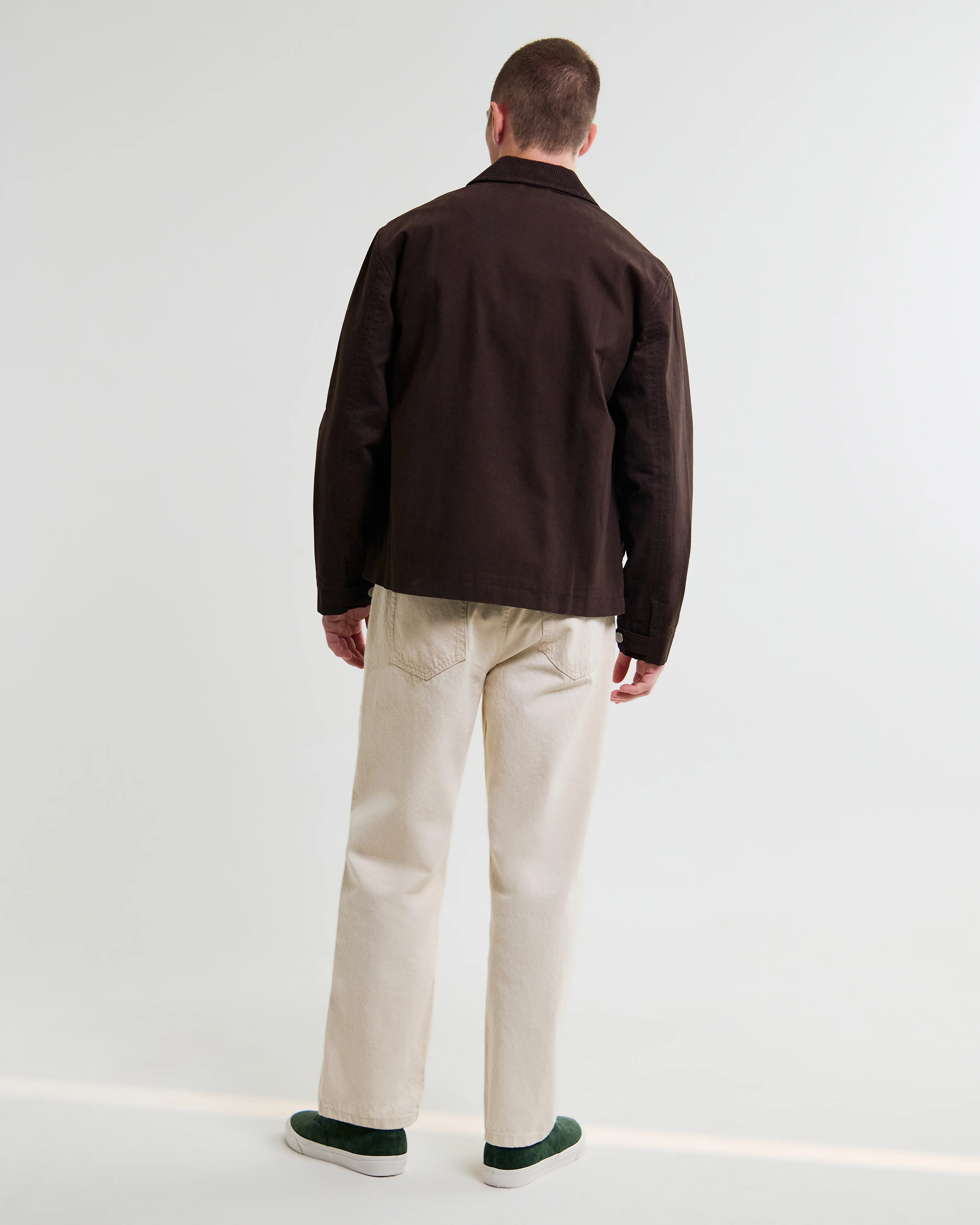 Mason - Dark Brown Canvas Work Jacket - Image 7