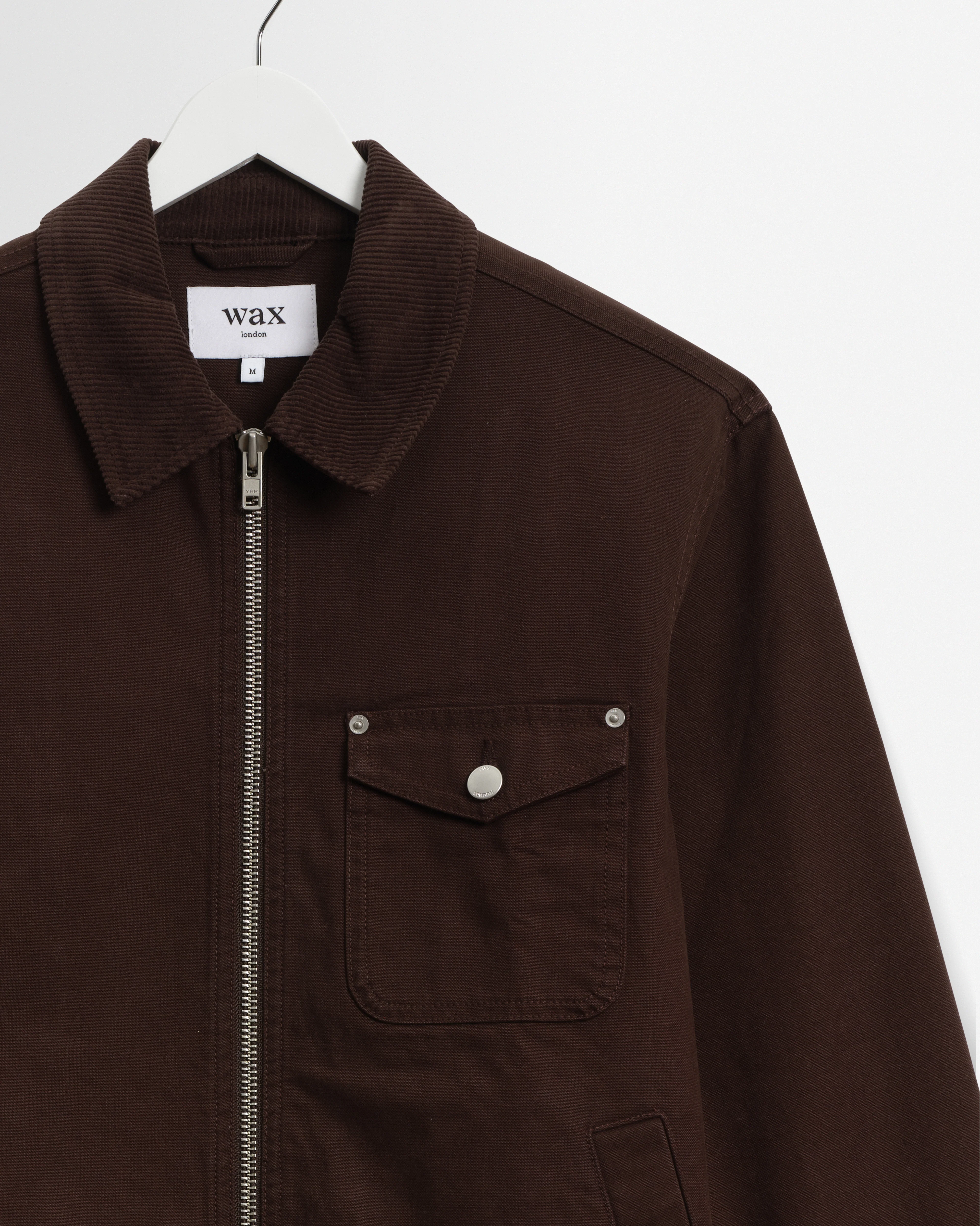 Mason - Dark Brown Canvas Work Jacket - Image 8