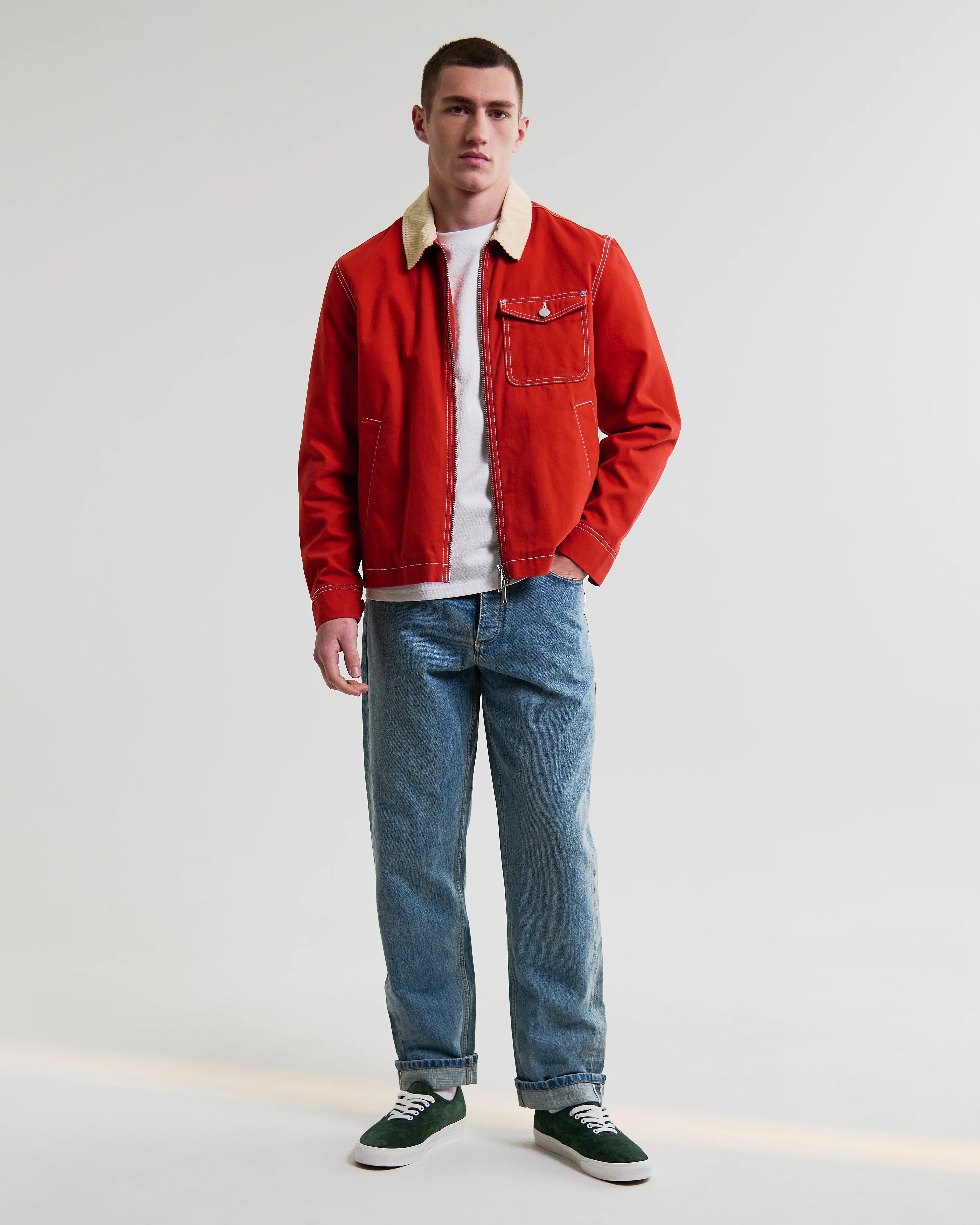 Mason - Red Canvas Work Jacket - Image 4