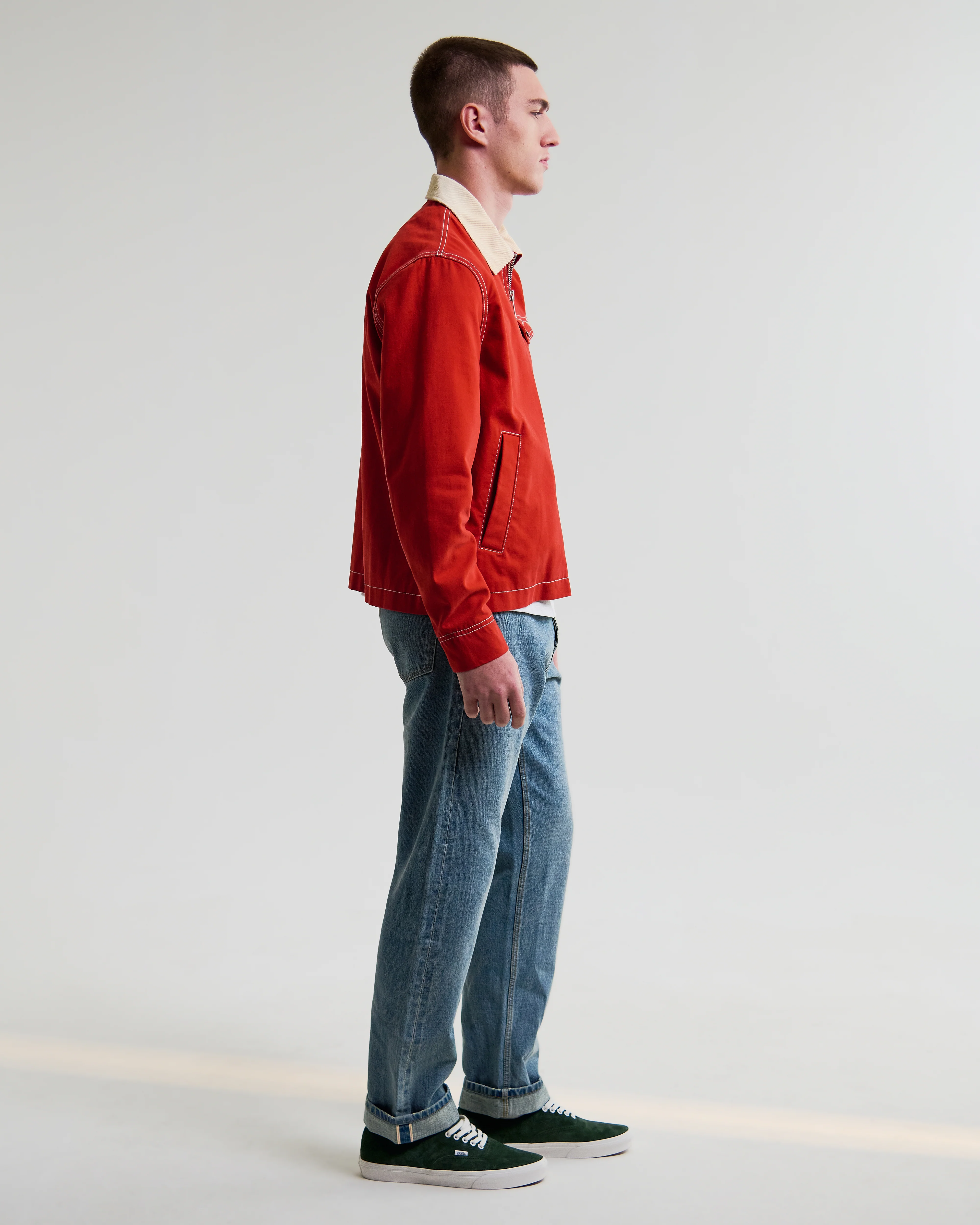 Mason - Red Canvas Work Jacket - Image 5