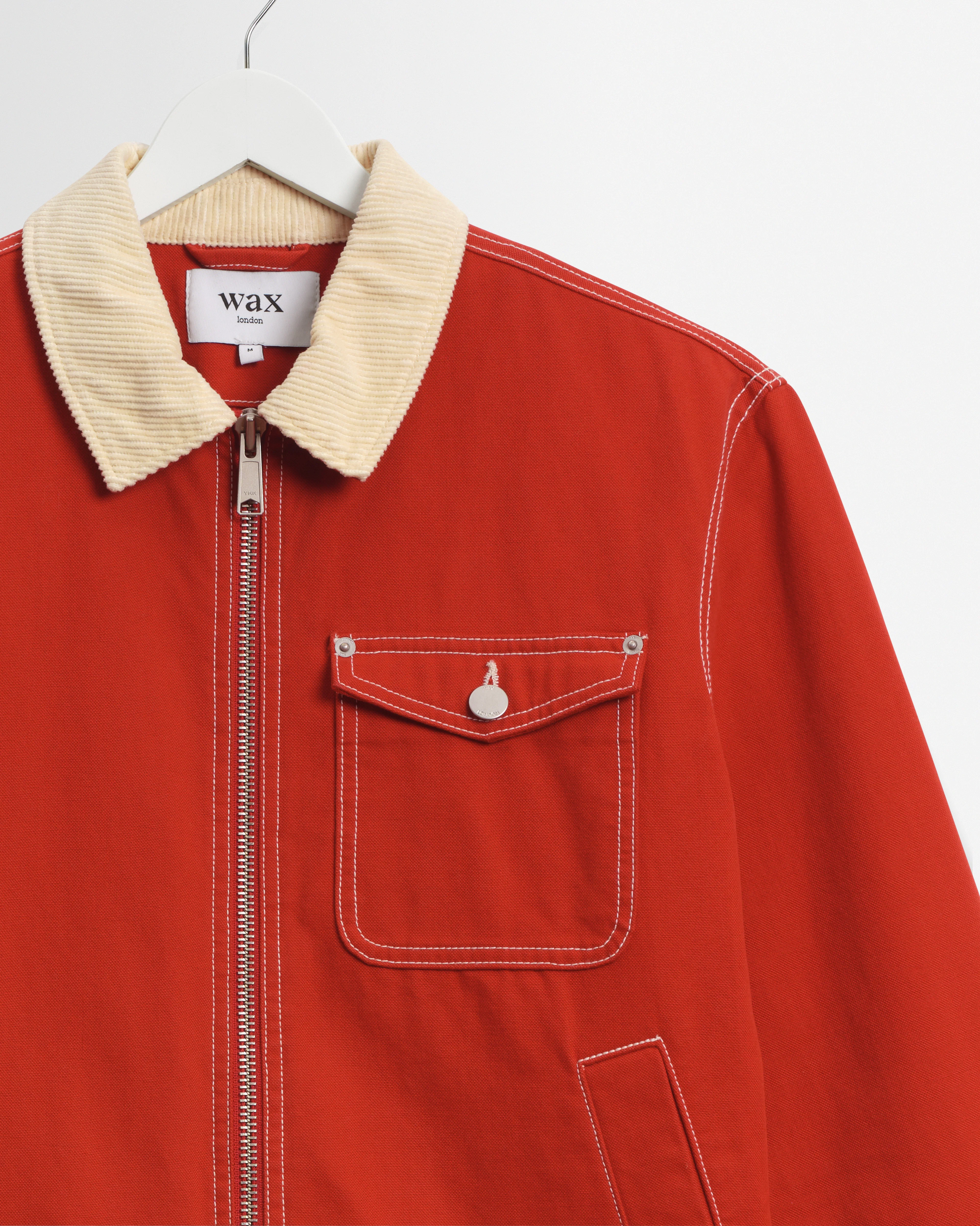 Mason - Red Canvas Work Jacket - Image 7