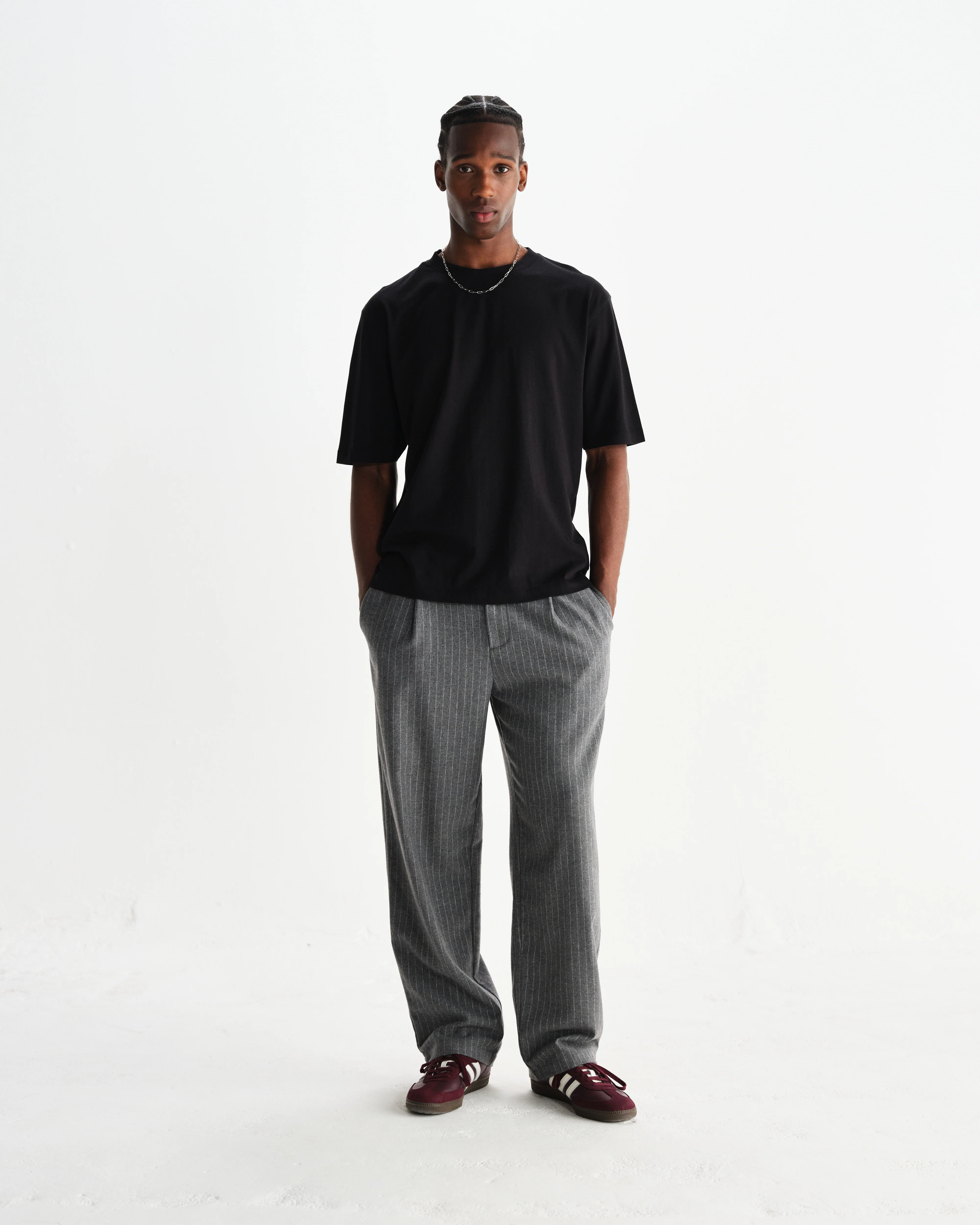 Milton - Black Organic Compact Cotton T-Shirt - Image 4