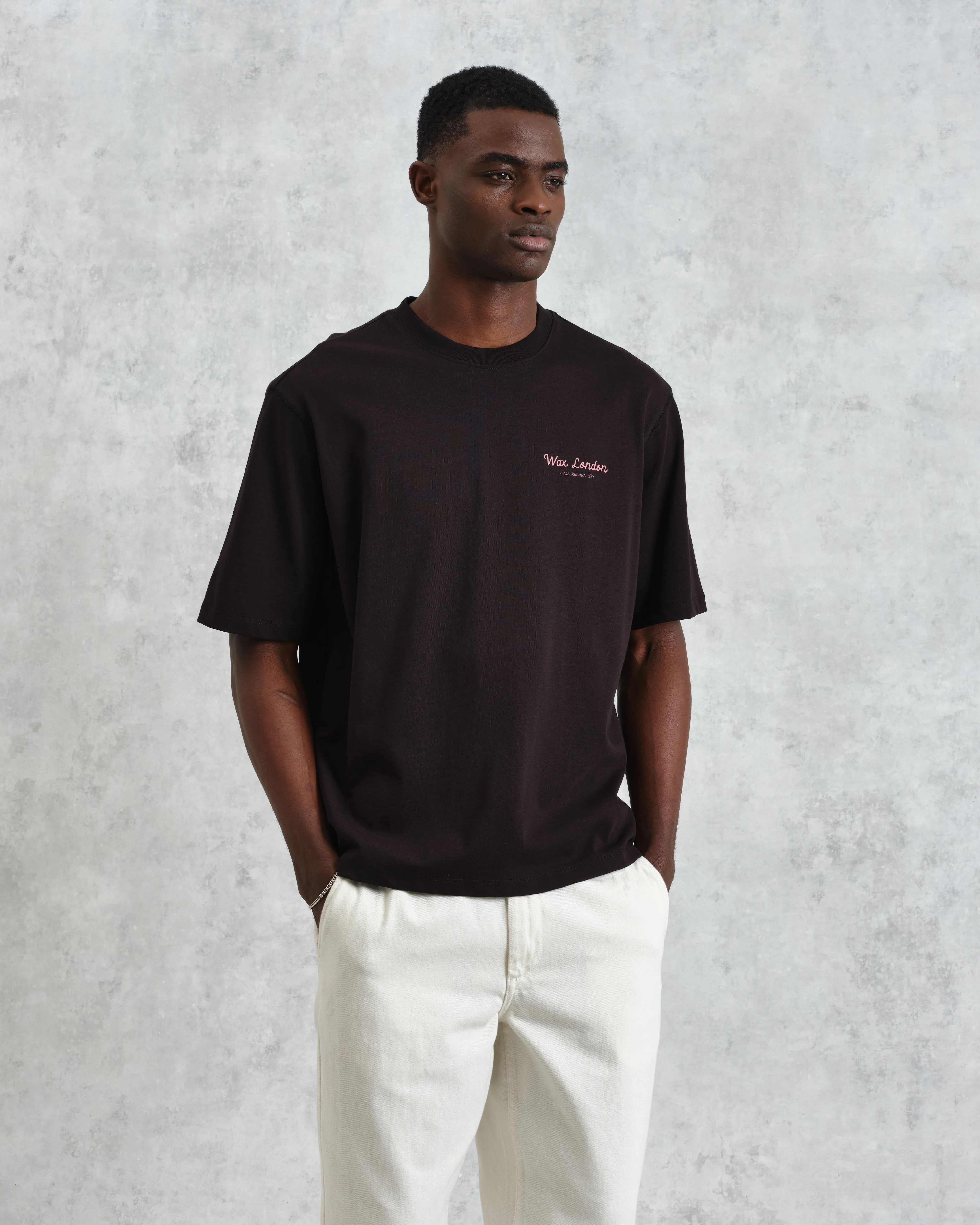 Milton - Black Painted Beach Graphic Cotton T-Shirt - Image 3
