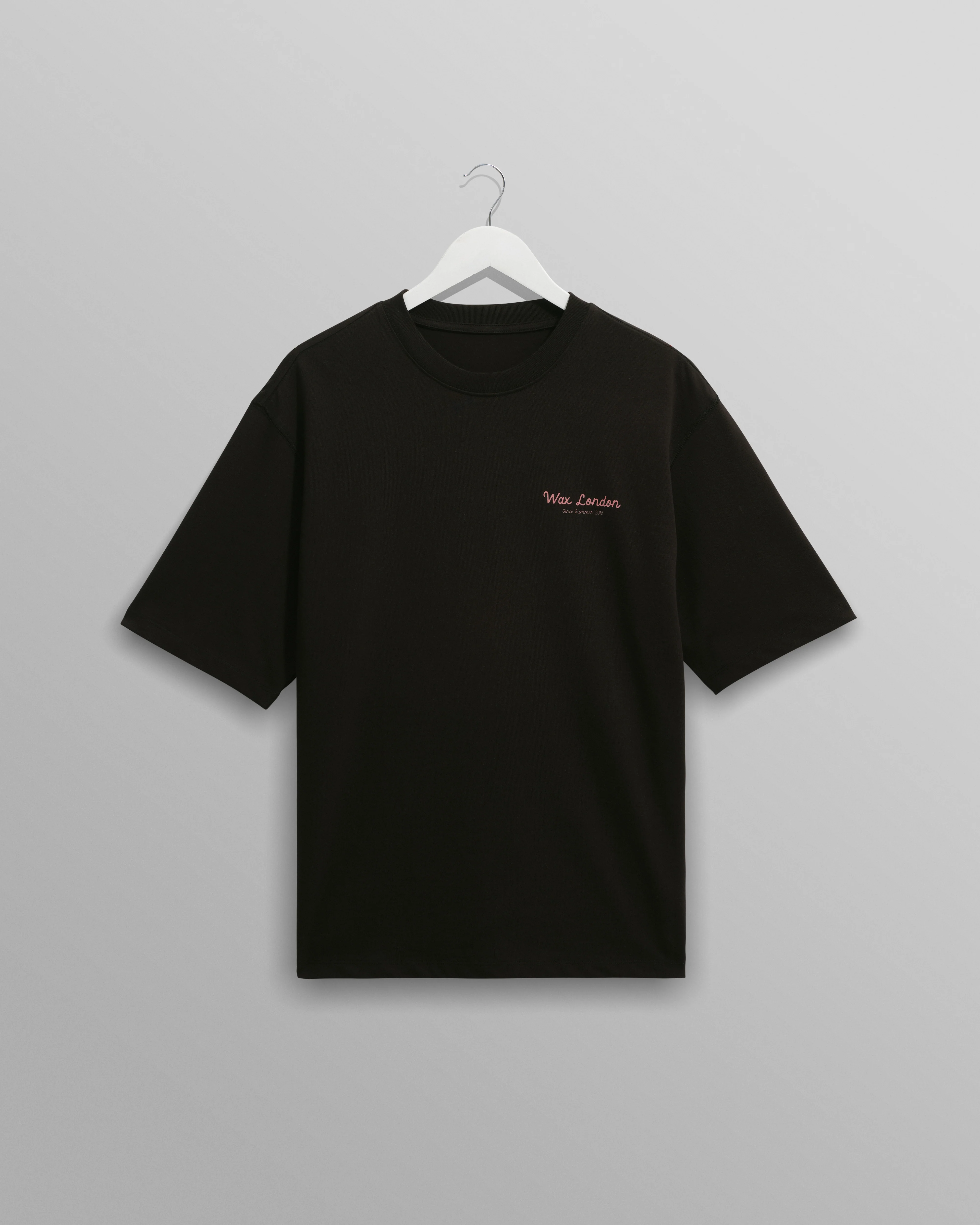 Milton - Black Painted Beach Graphic Cotton T-Shirt - Image 9
