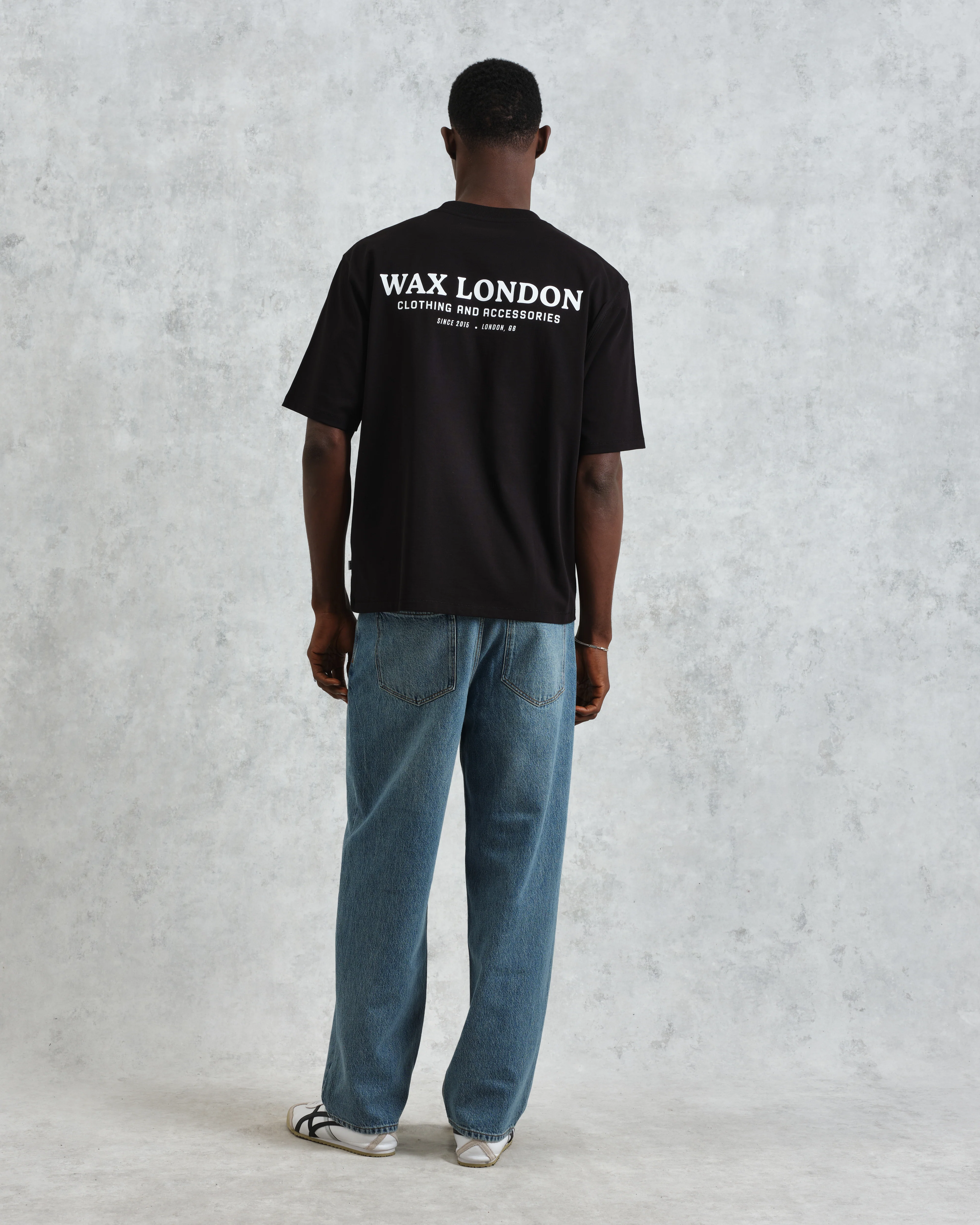 Milton - Black Stacked Text Graphic Organic Cotton T-Shirt - Image 7