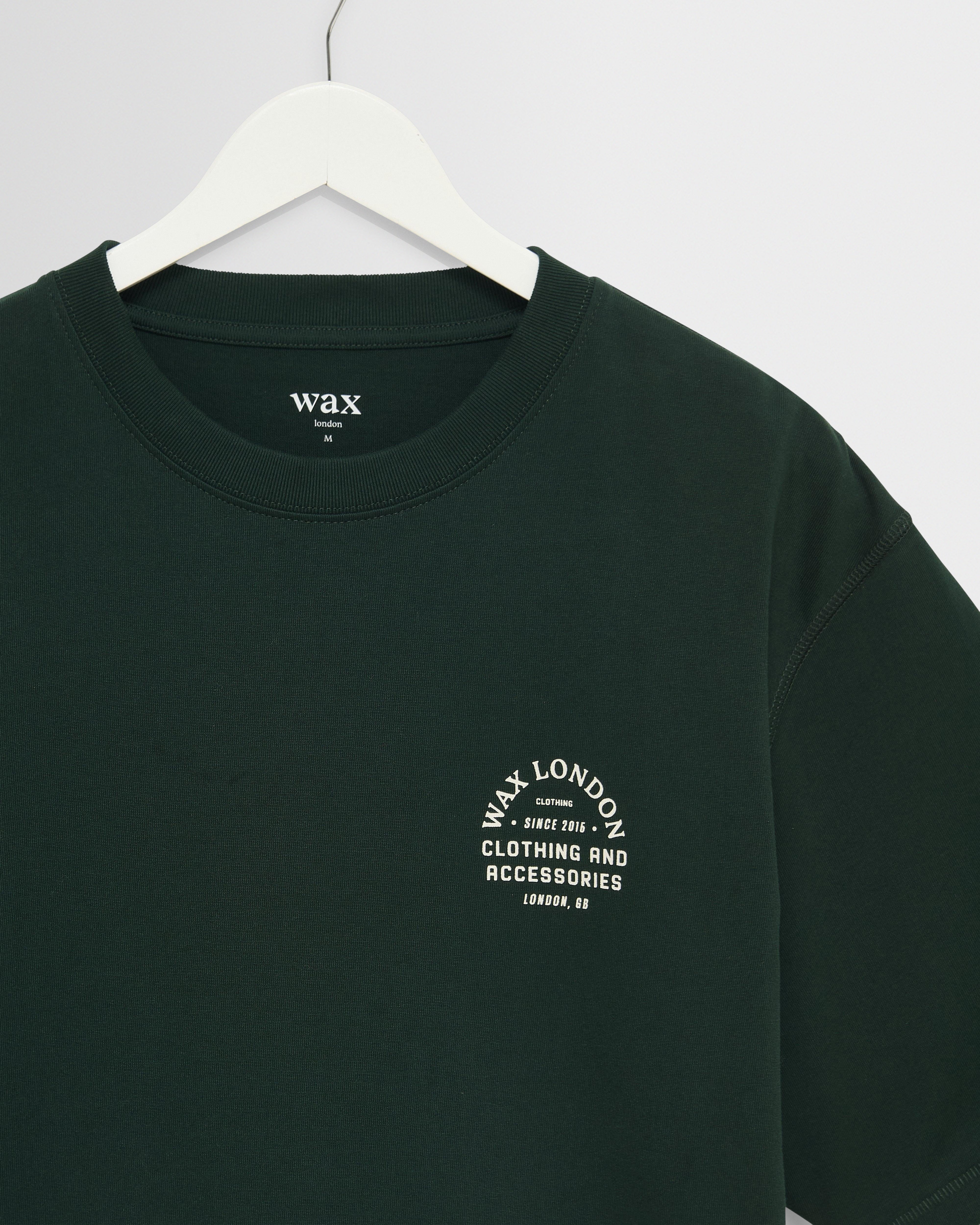 Milton - Bottle Green Stacked Text Graphic Organic Cotton T-Shirt - Image 8