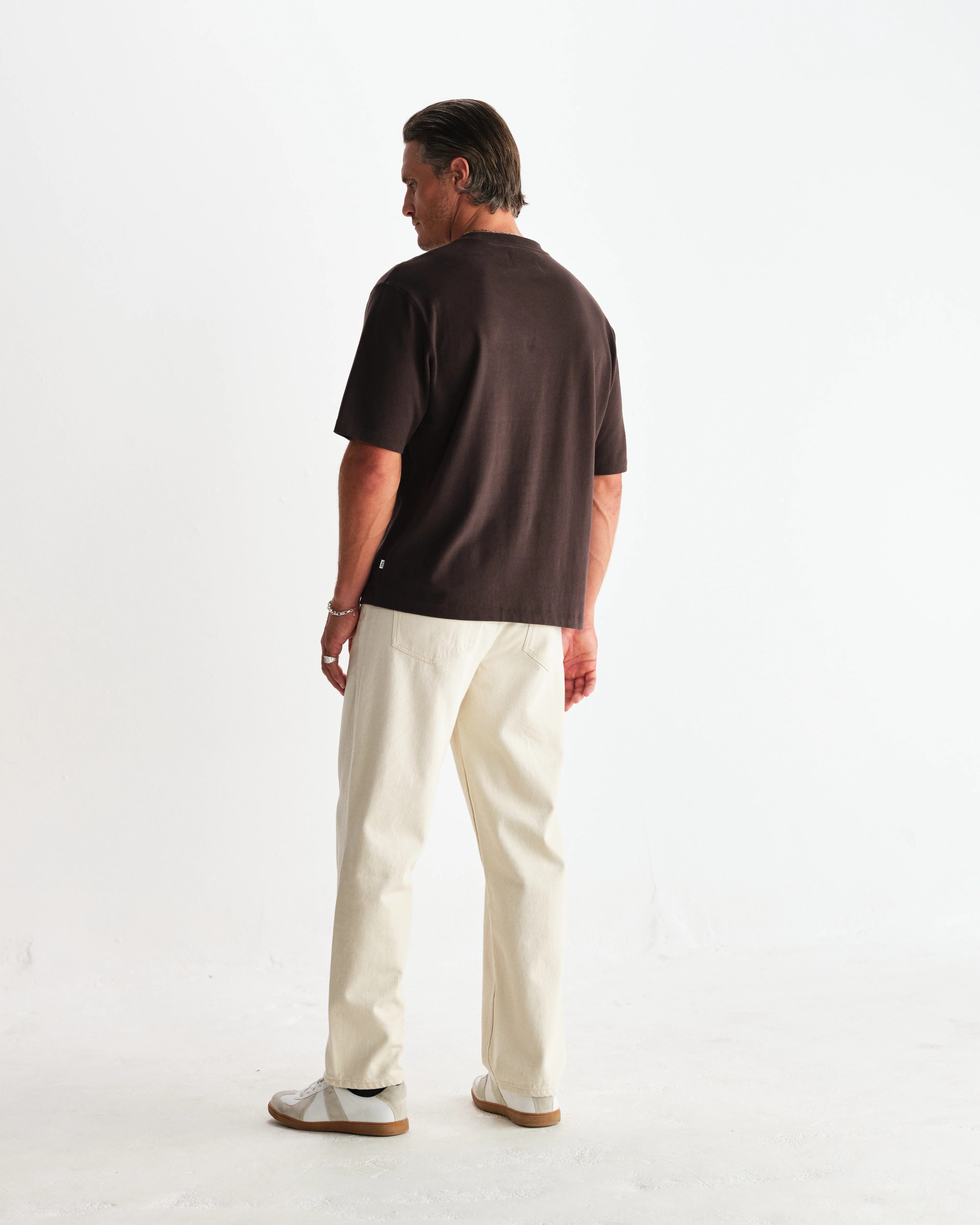 Milton - Dark Brown Organic Emorised Cotton T-Shirt - Image 6