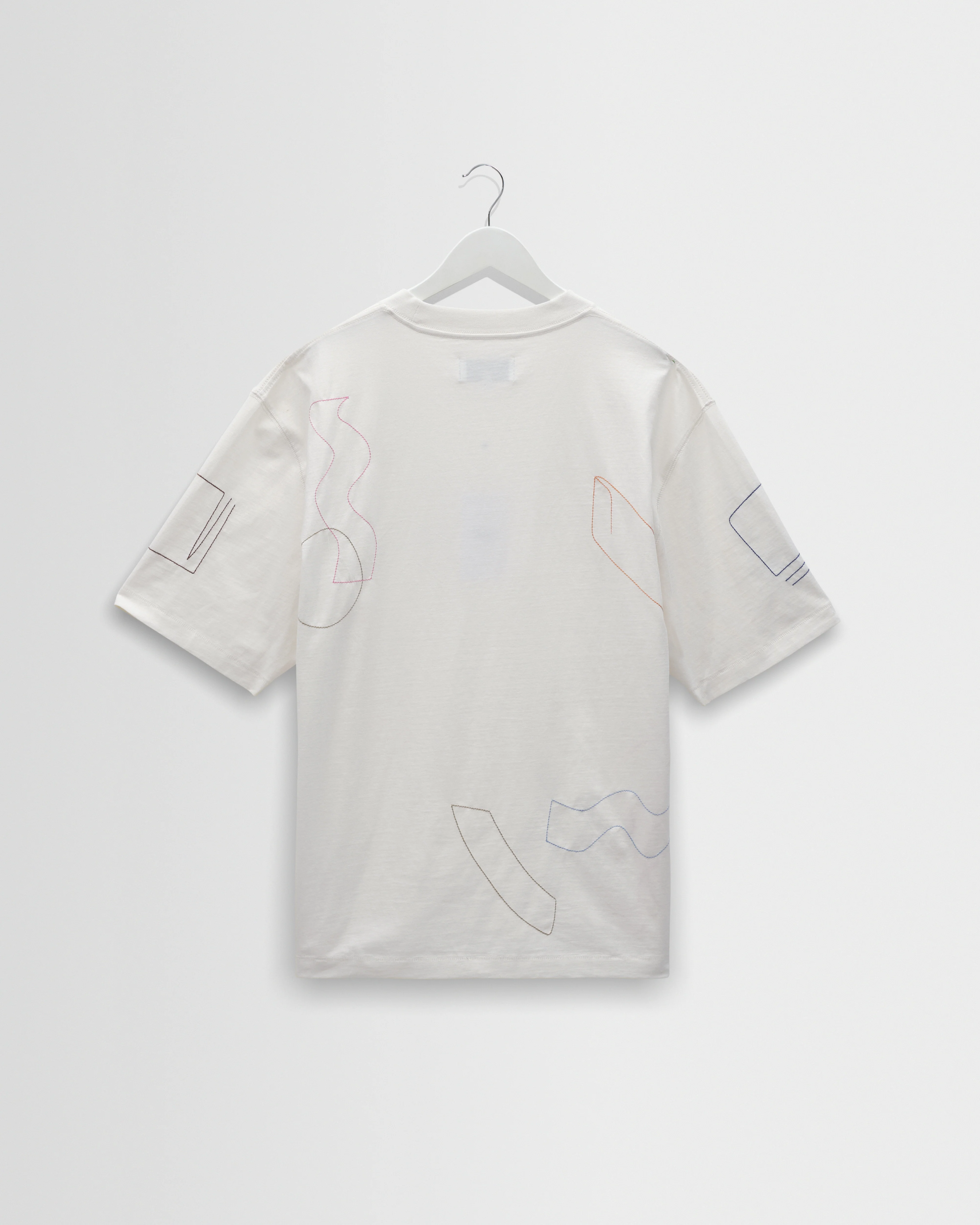 Milton - Ecru Organic Cotton Embroidered Shapes T-Shirt - Image 9