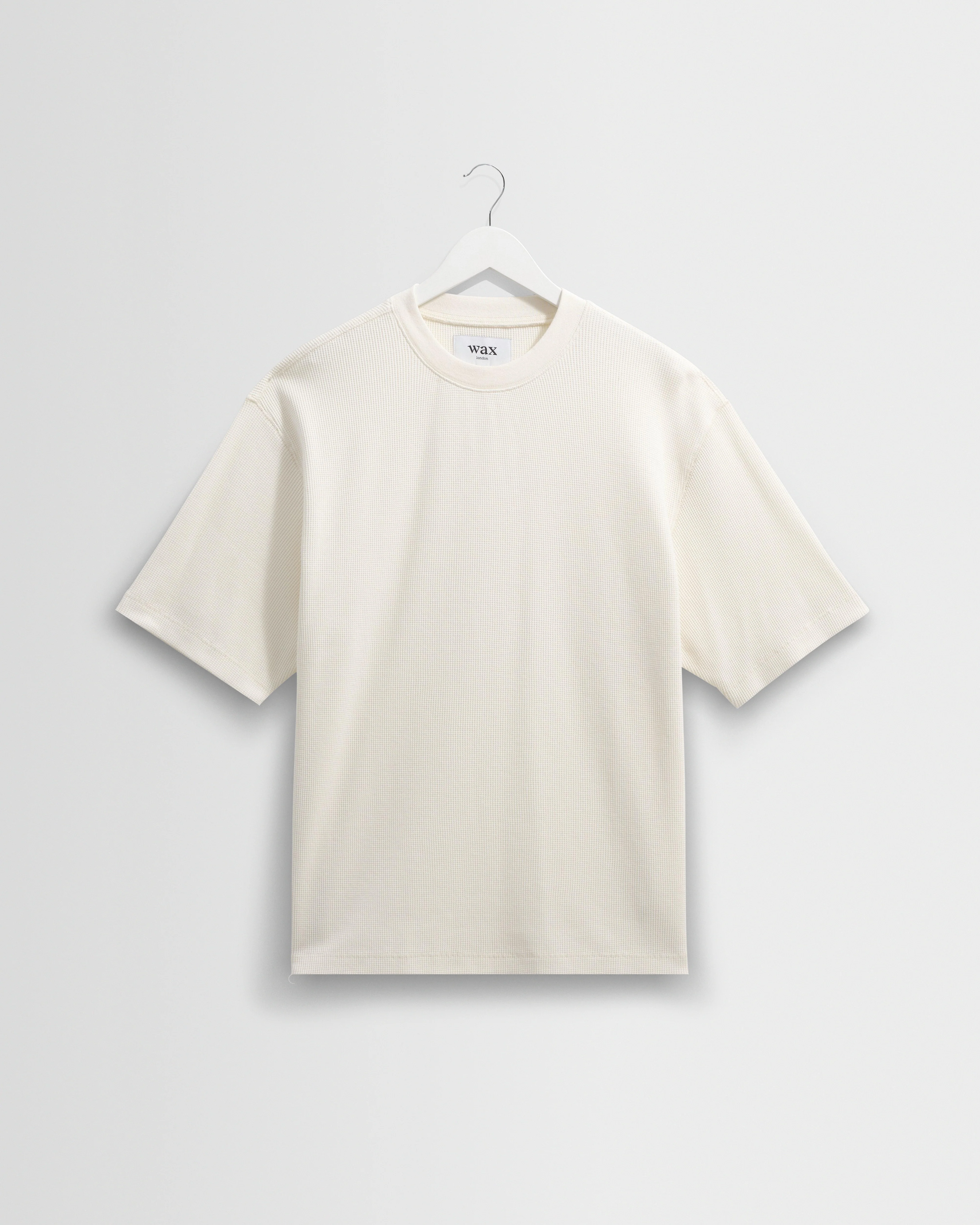 Milton - Ecru Organic Waffle Cotton T-Shirt