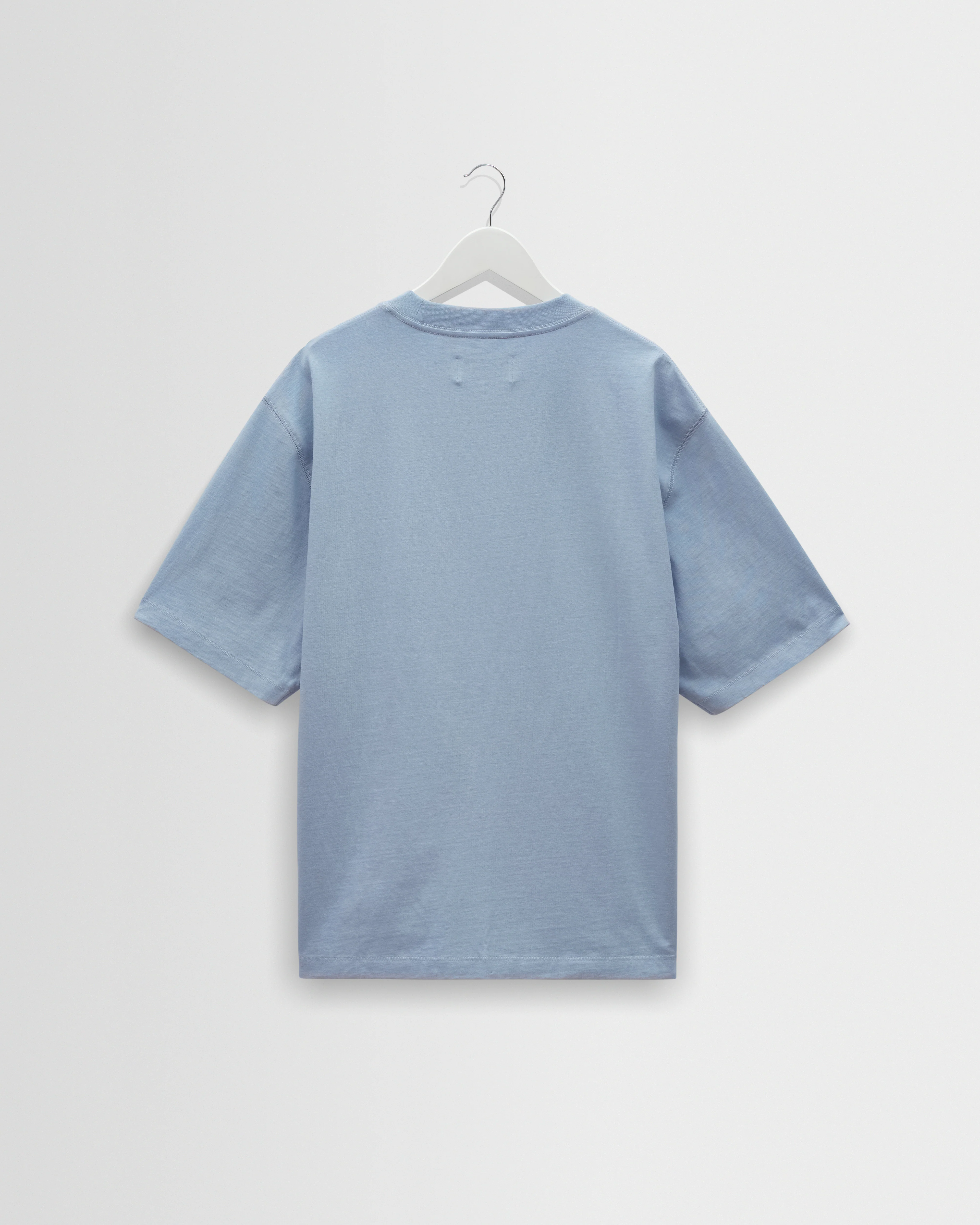 Milton - Light Blue Organic Compact Cotton T-Shirt - Image 8