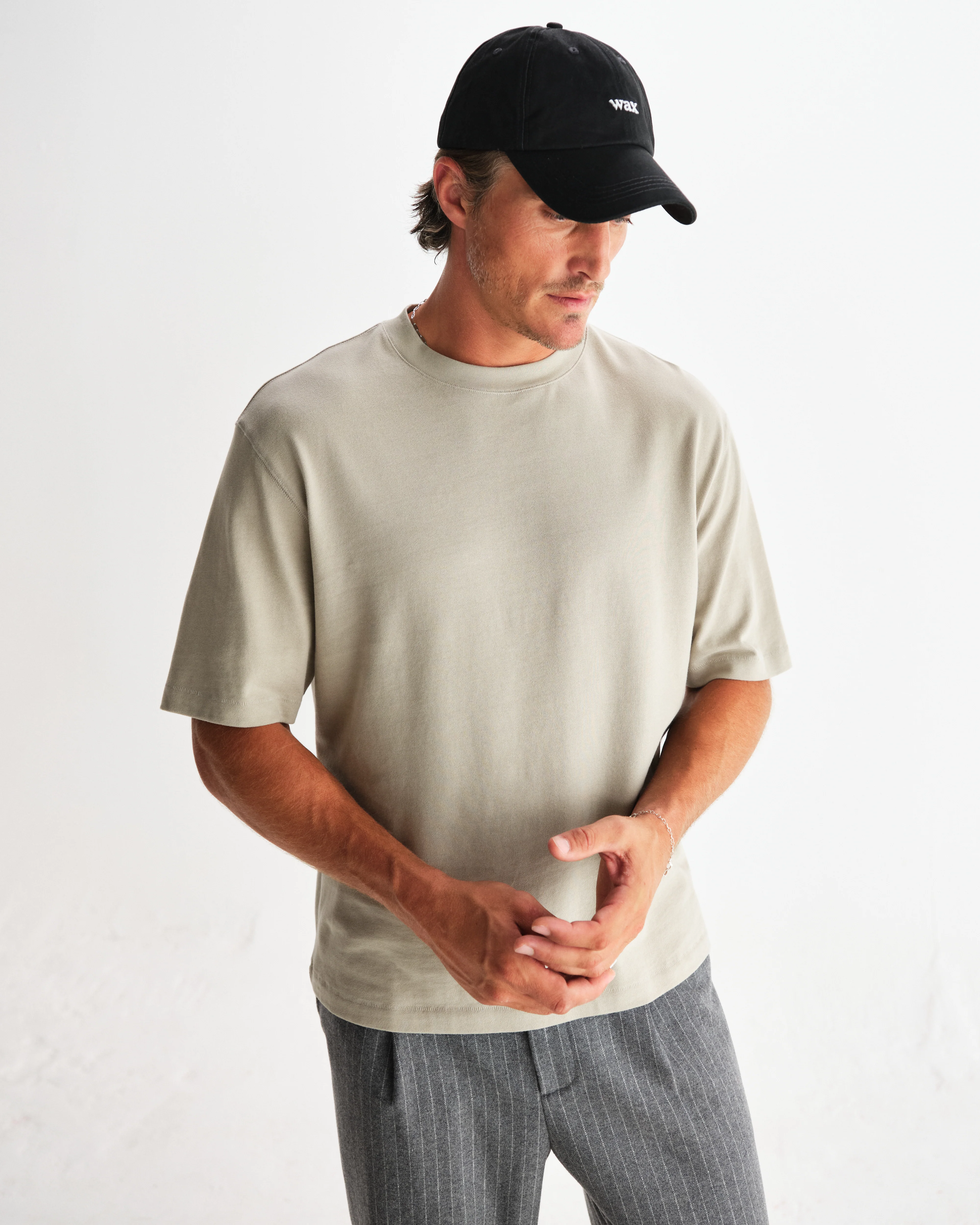 Milton - Light Sage Organic Emorised Cotton T-Shirt - Image 2