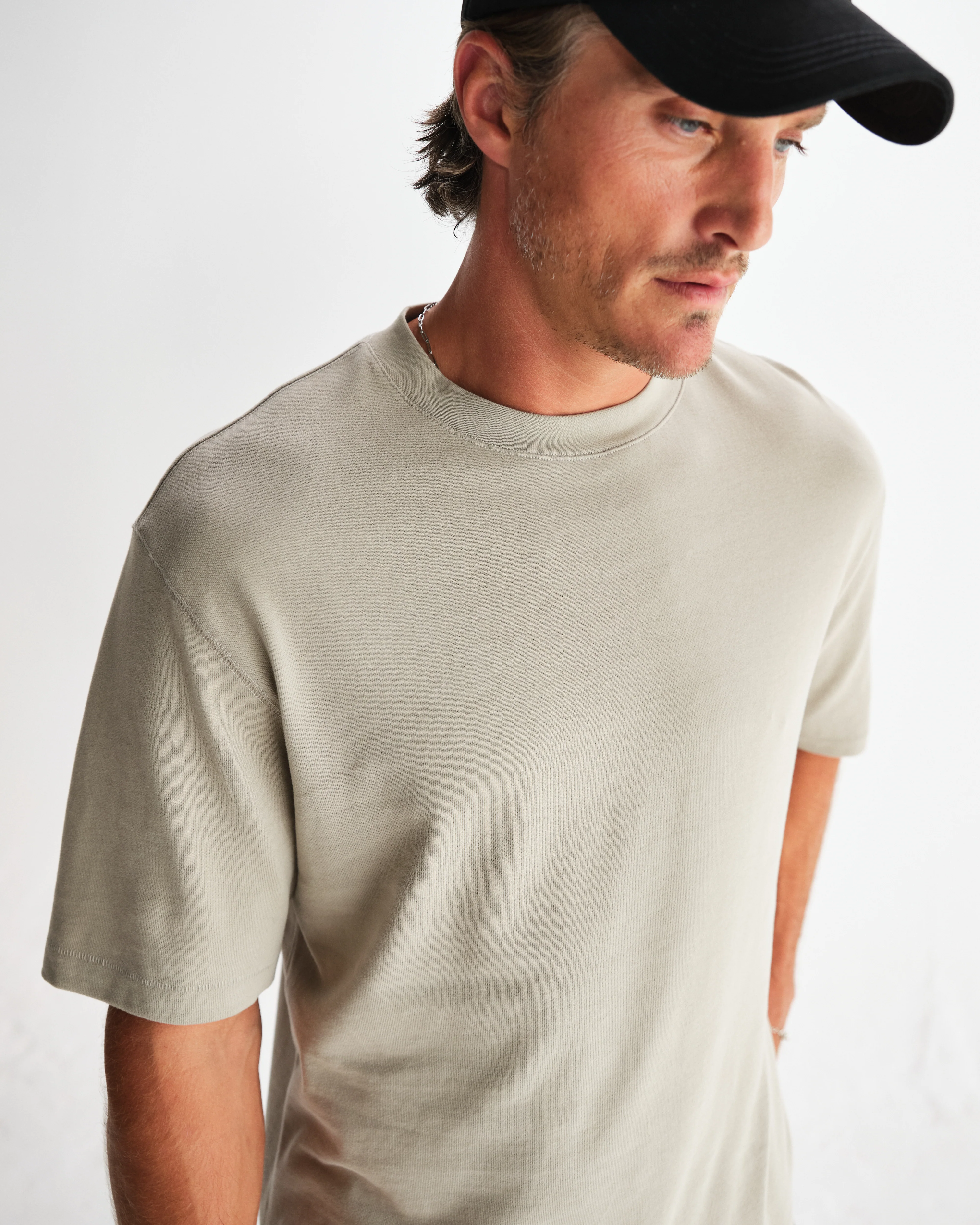 Milton - Light Sage Organic Emorised Cotton T-Shirt - Image 3