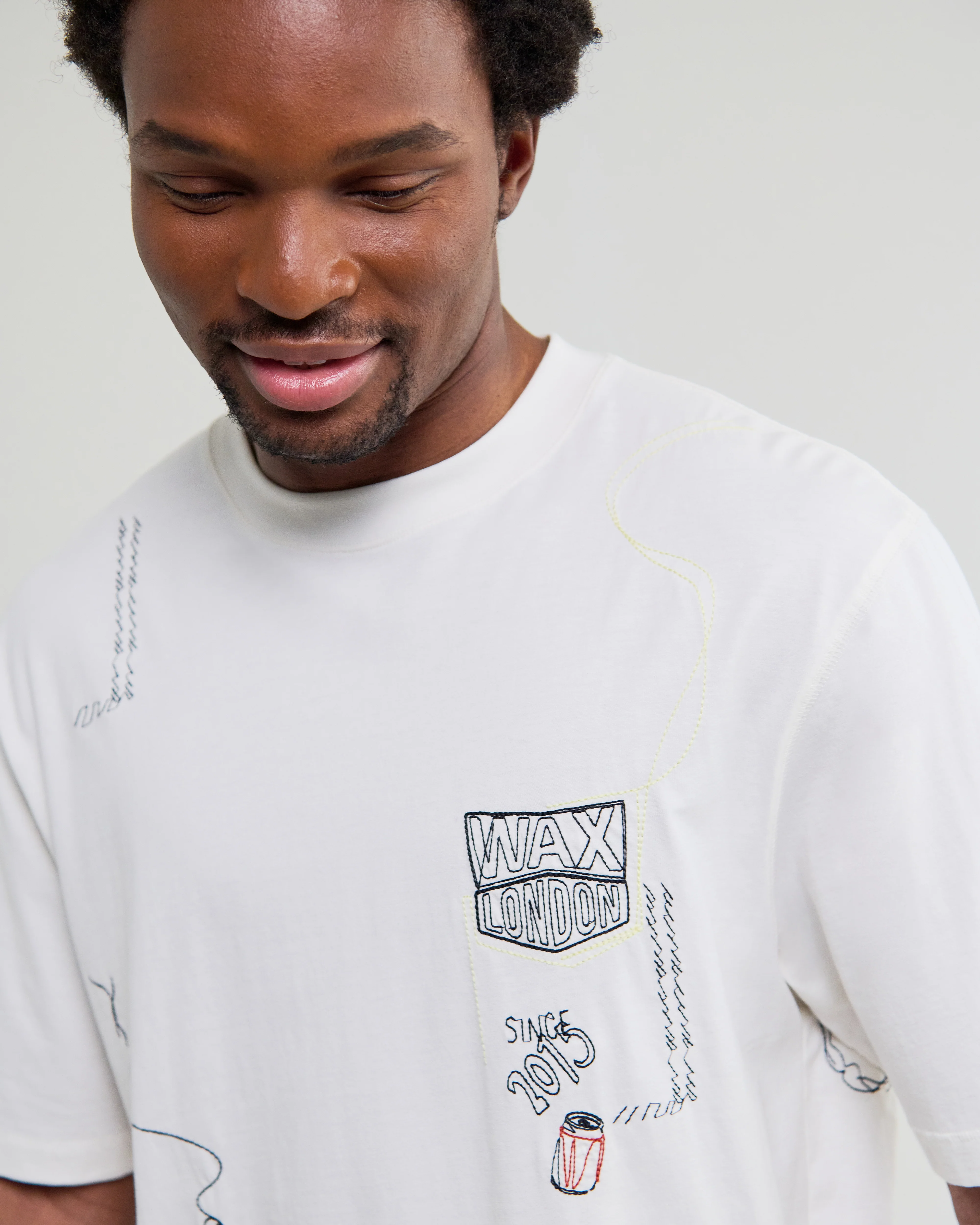 Milton - Off White Organic Cotton London Graphic T-Shirt - Image 5