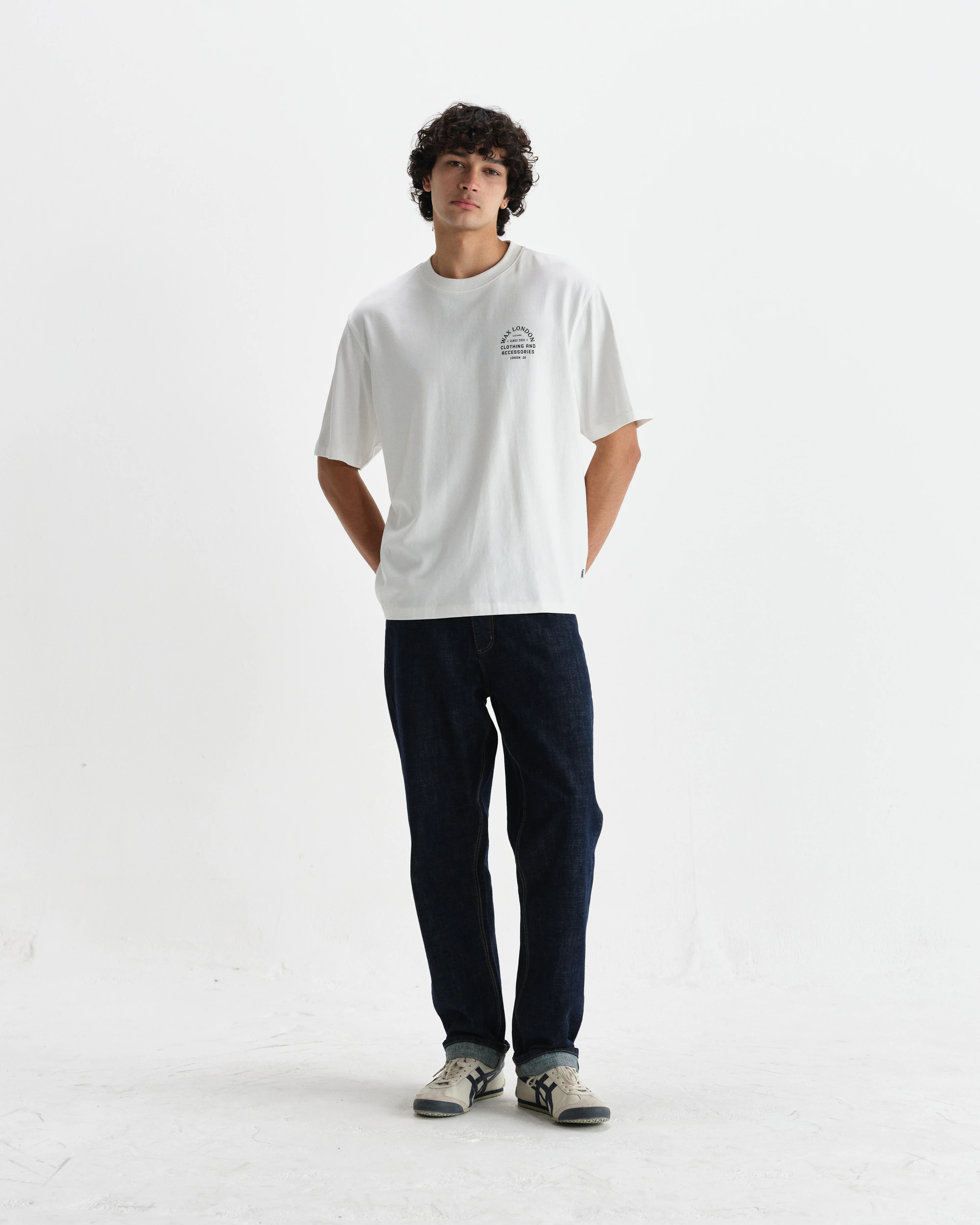 Milton - Off White Stacked Text Graphic Organic Cotton T-Shirt - Image 5