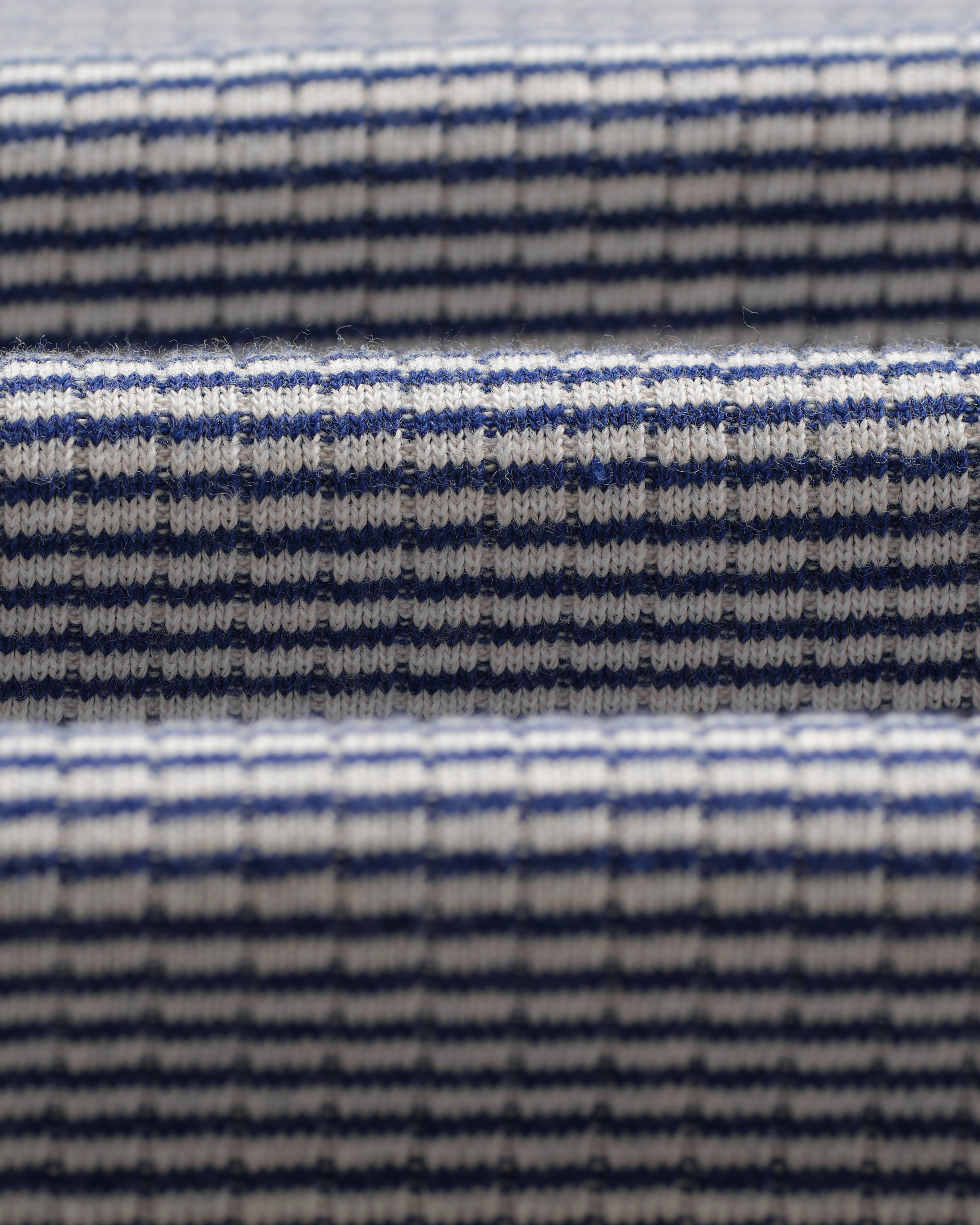 Montague - Blue And Ecru Striped Ribbed Organic Cotton Vest - Image 11