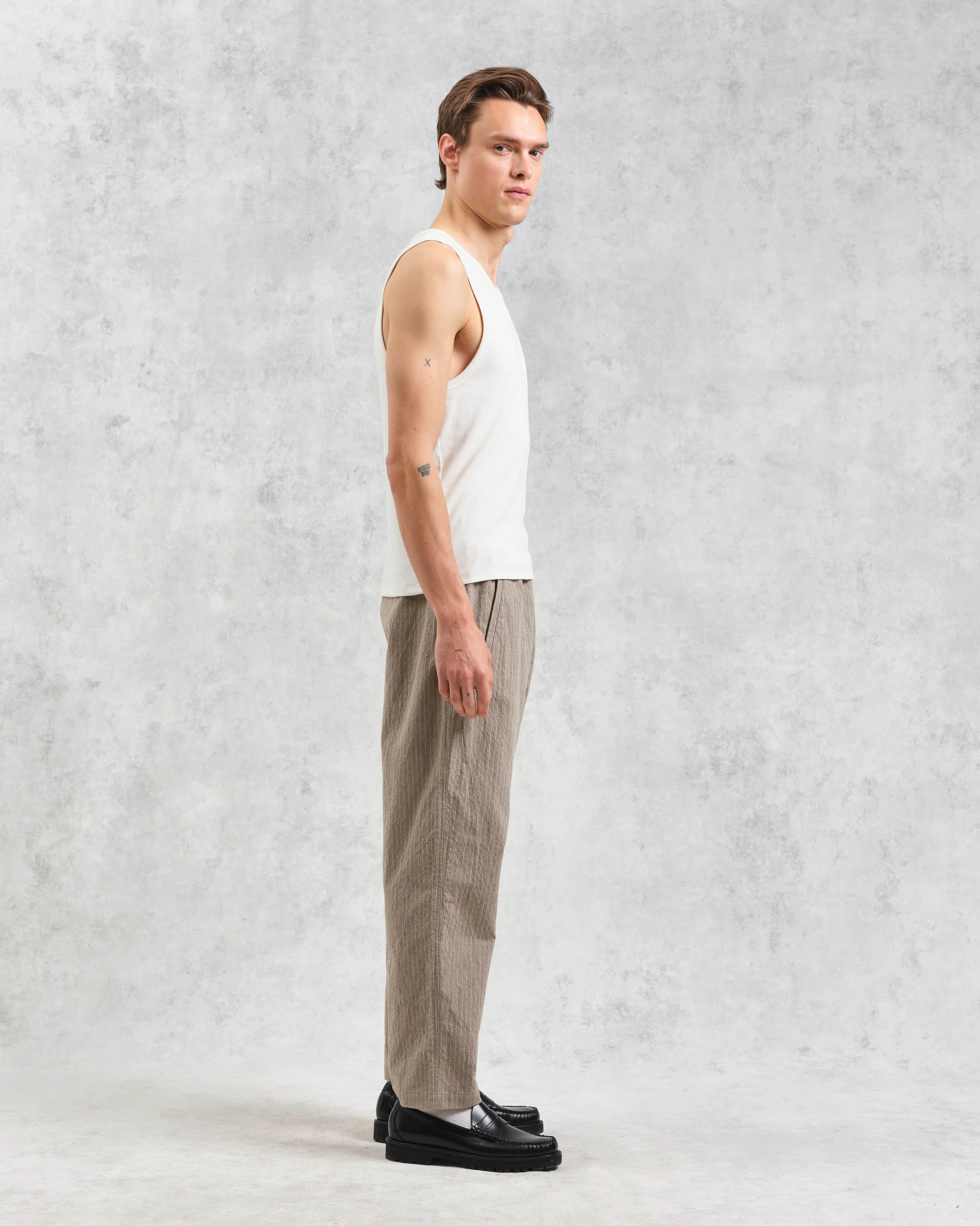 Montague - Ecru Ribbed Organic Cotton Vest - Image 6