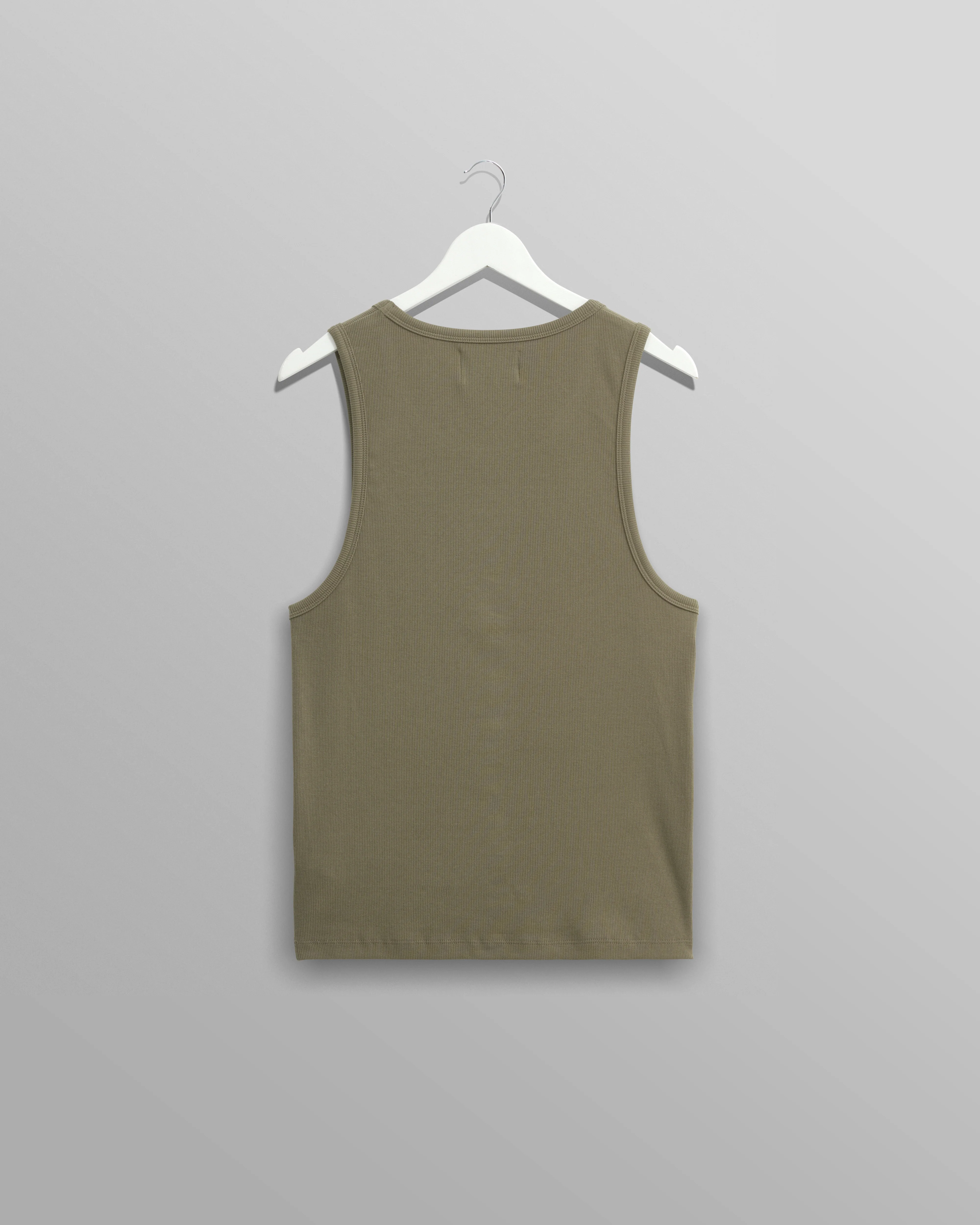 Montague - Khaki Ribbed Organic Cotton Vest - Image 9