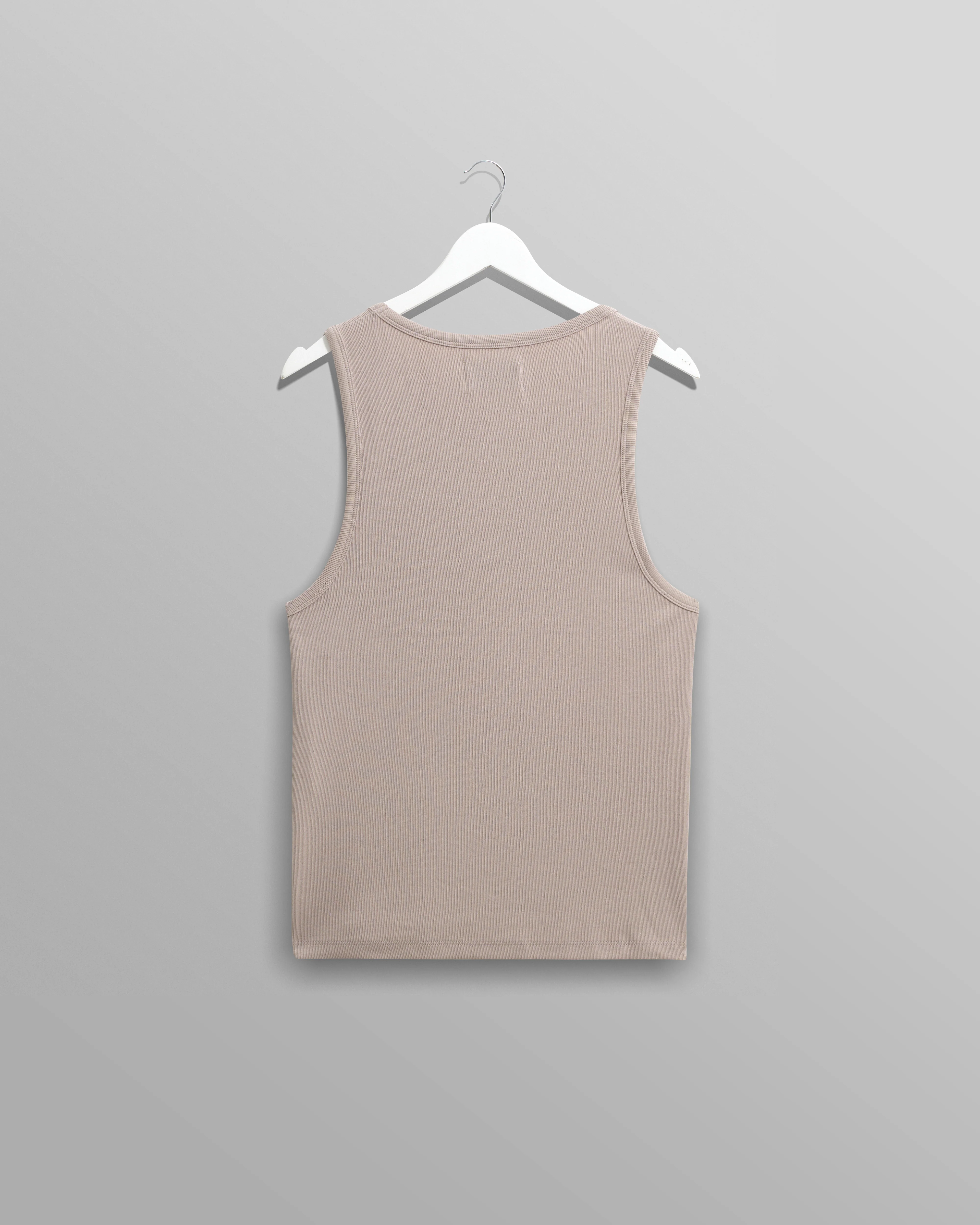 Montague - Taupe Grey Ribbed Organic Cotton Vest - Image 9