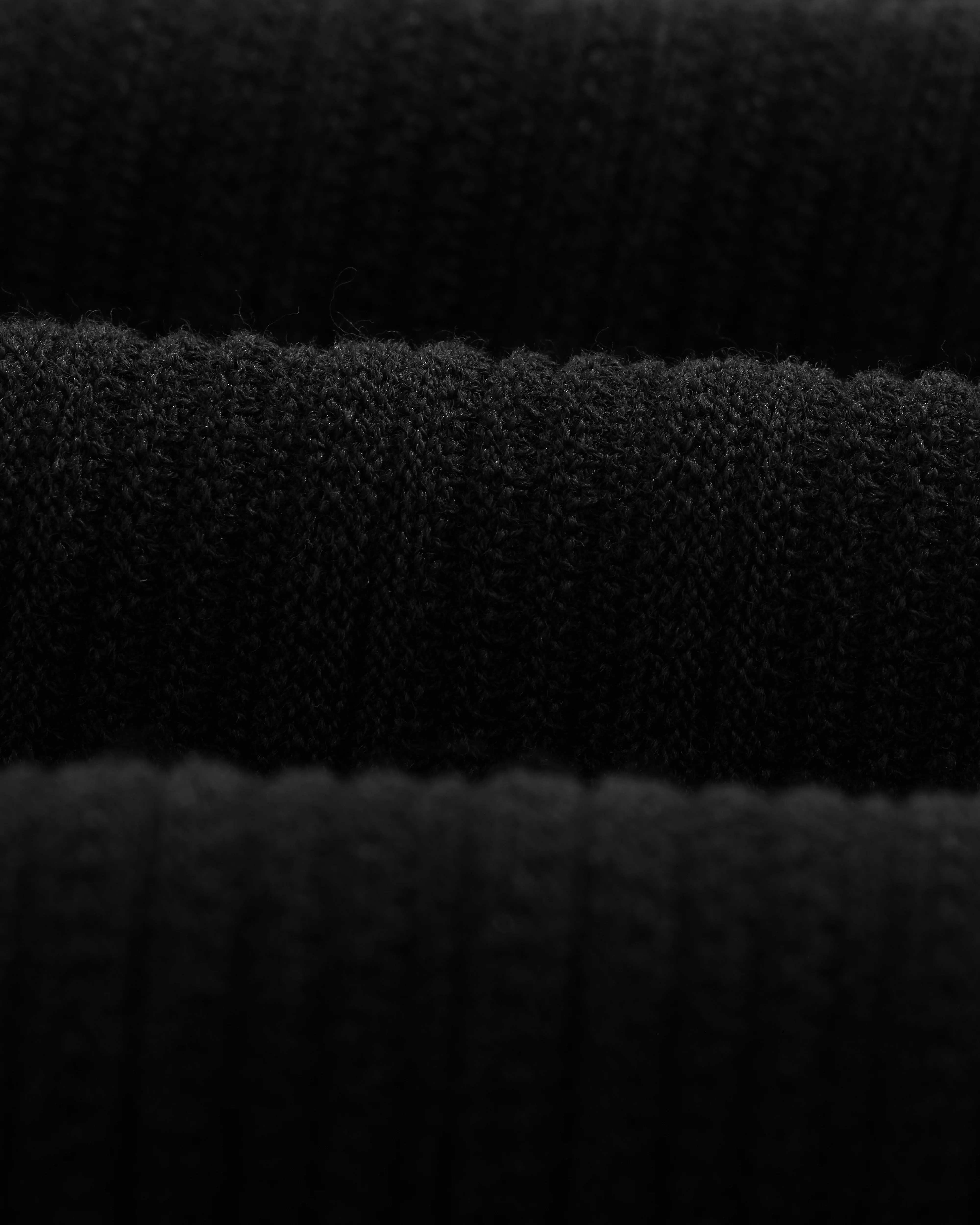 Naples - Black Textured Knitted Polo Shirt - Image 10