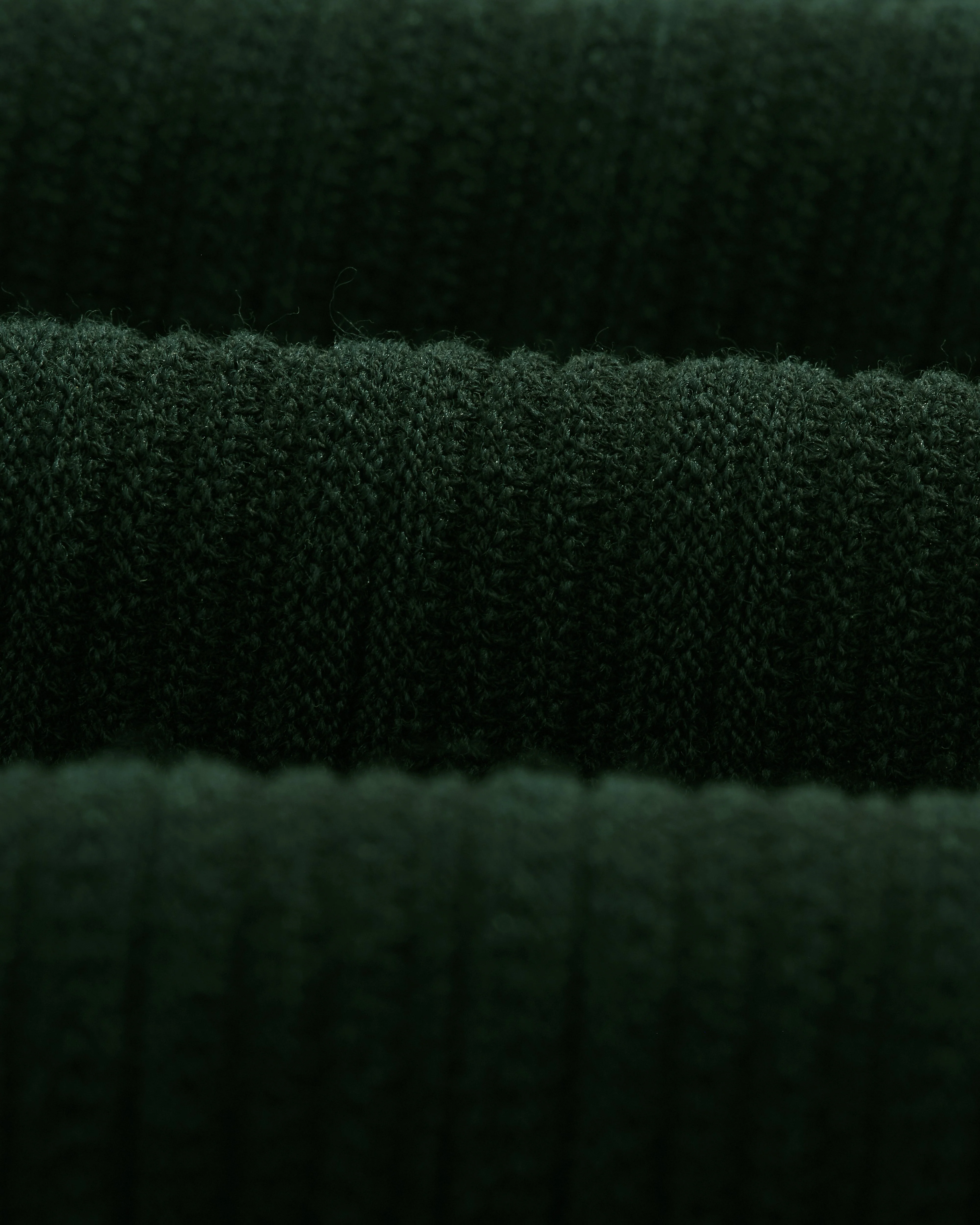 Naples - Dark Green Textured Knitted Polo Shirt - Image 9