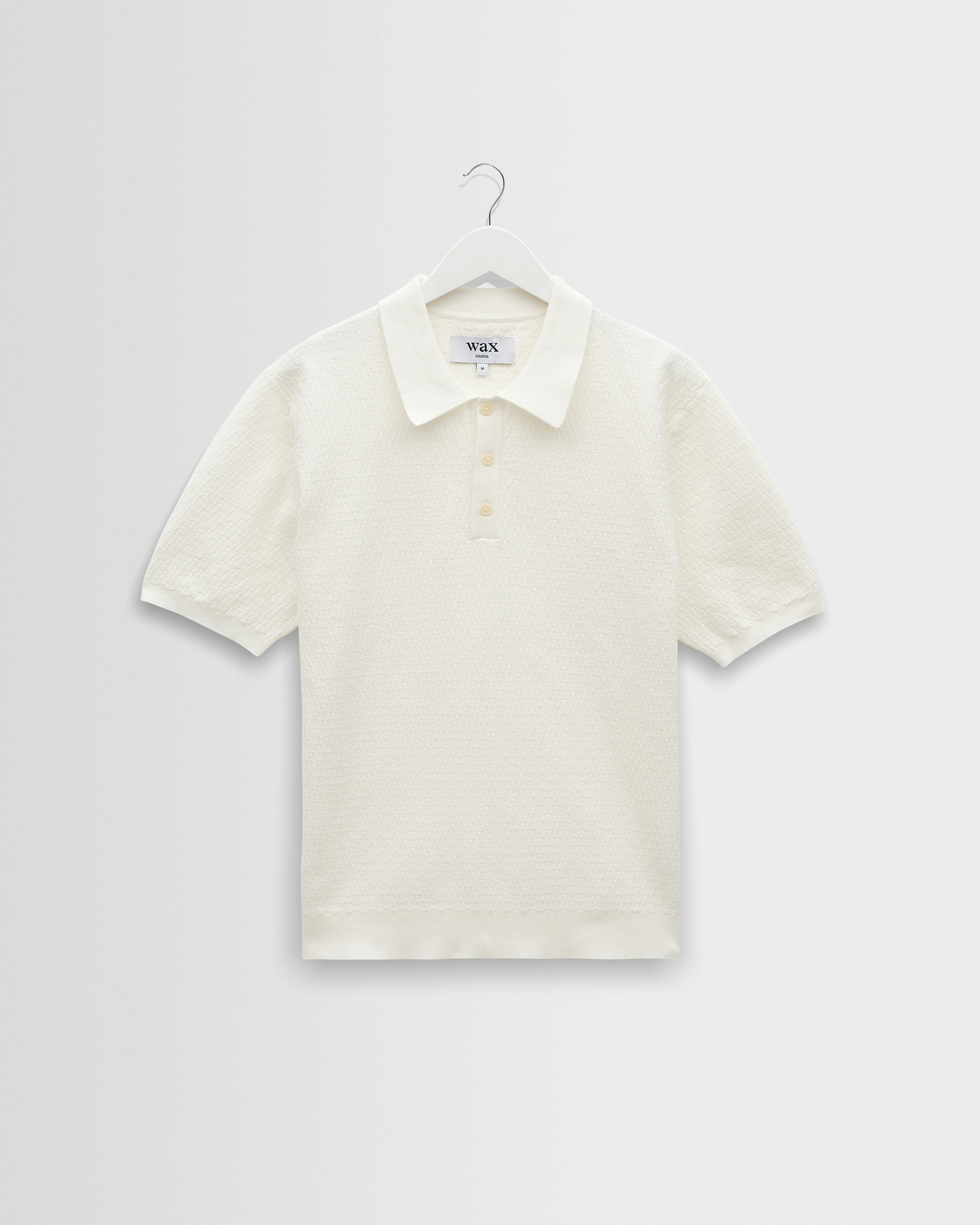 Naples - Ecru Retro Diamond Knitted Polo