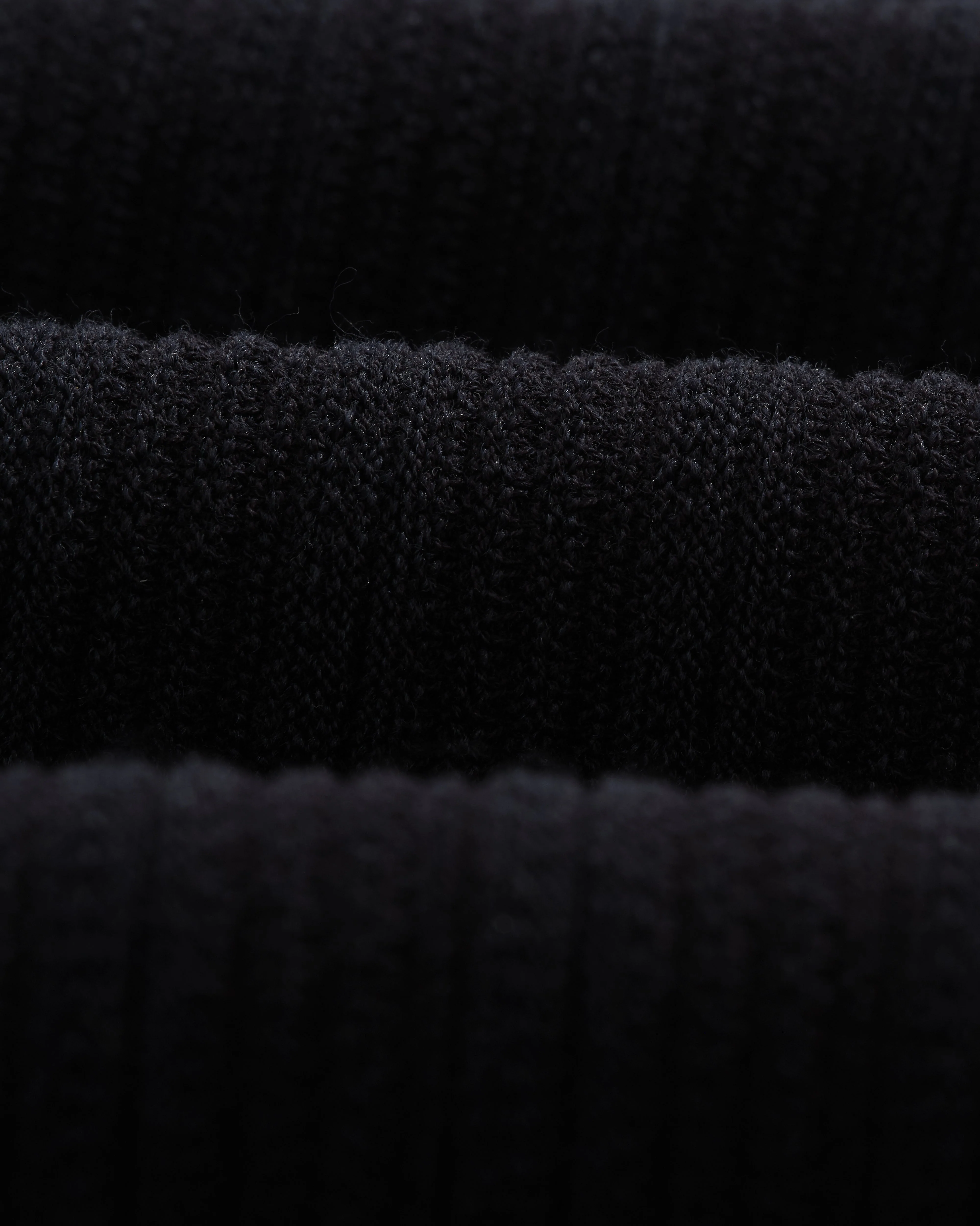 Naples - Midnight Navy Textured Knitted Polo Shirt - Image 10