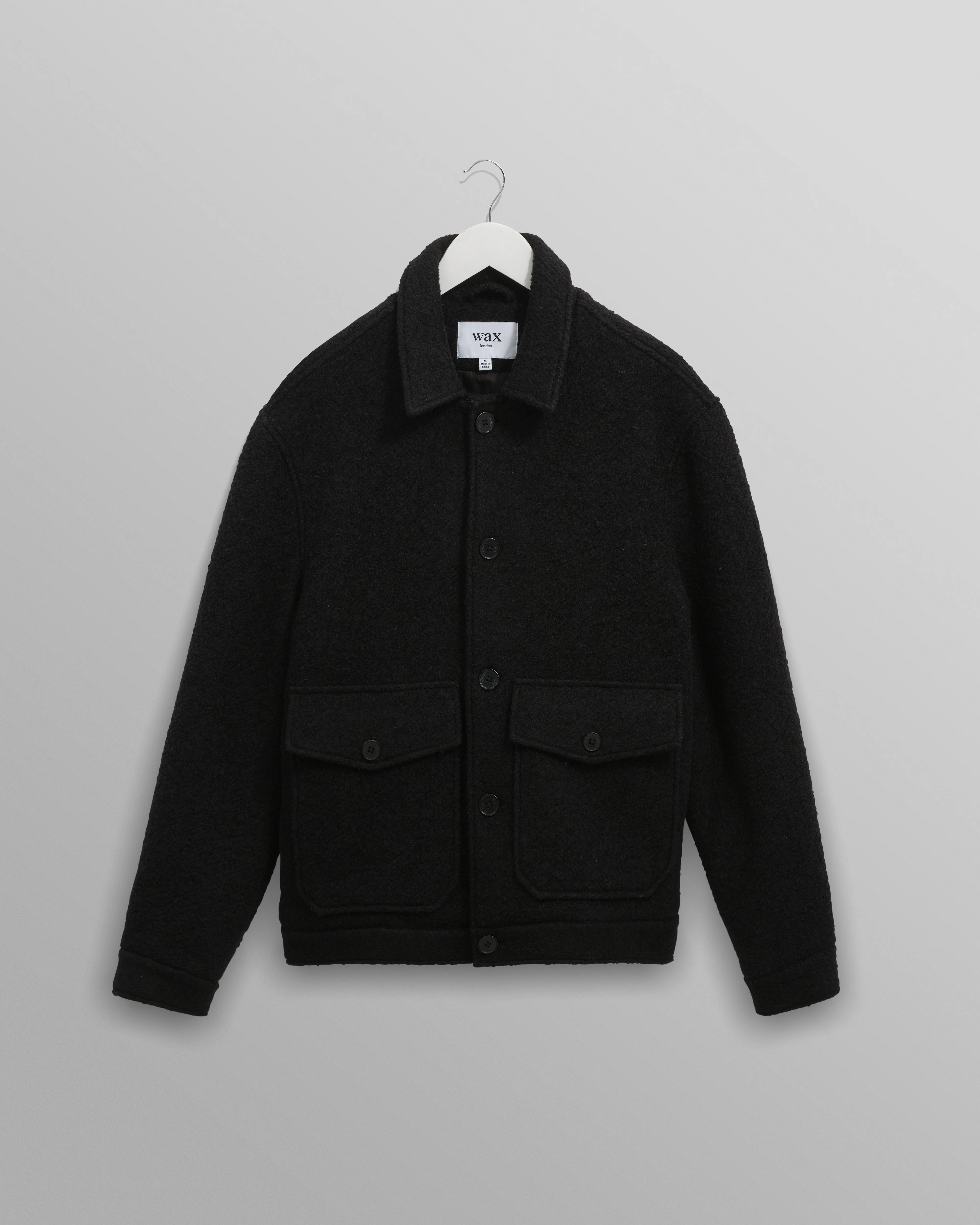 Newgate - Black Melange Wool Jacket