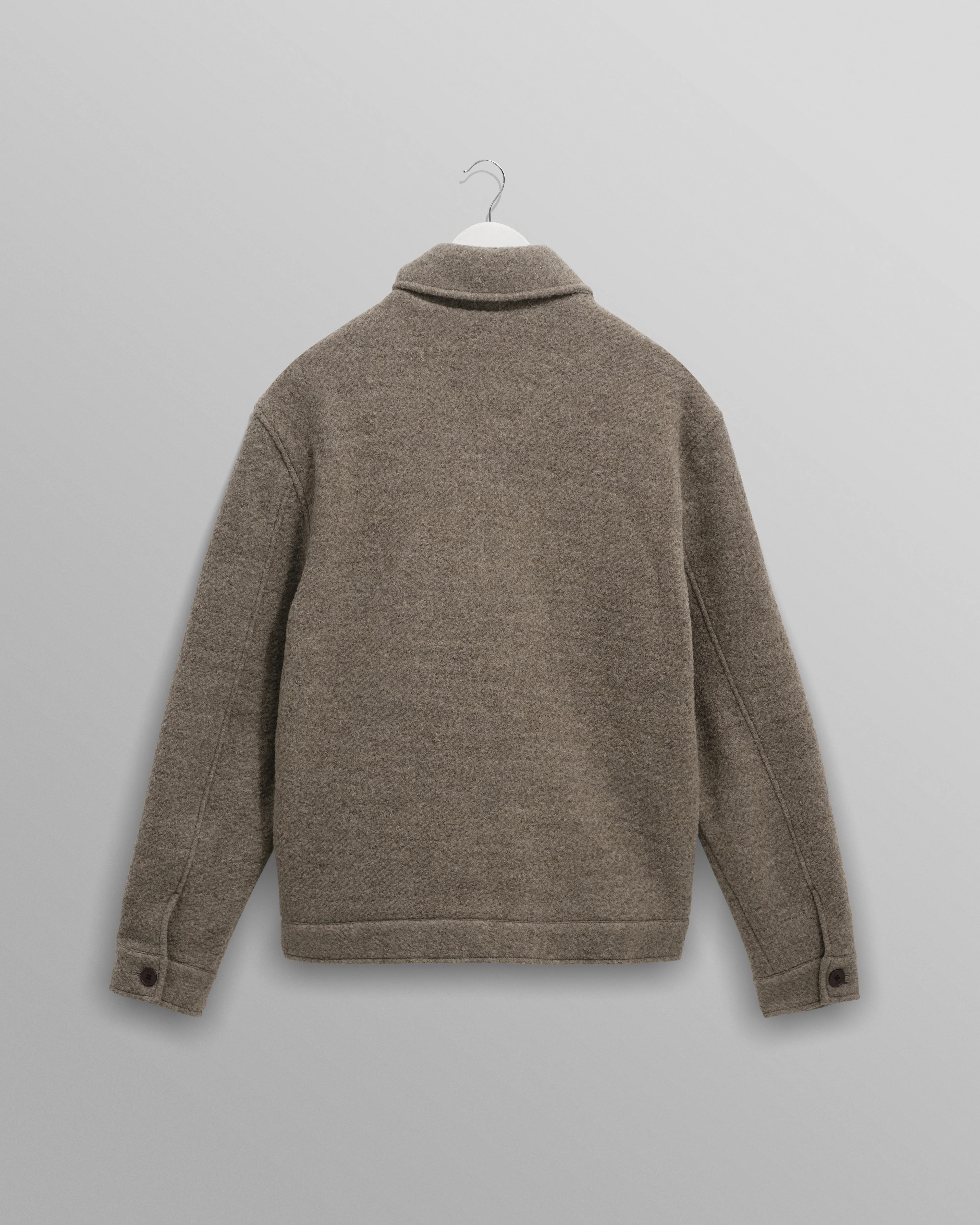 Newgate - Light Brown Melange Wool Jacket - Image 3