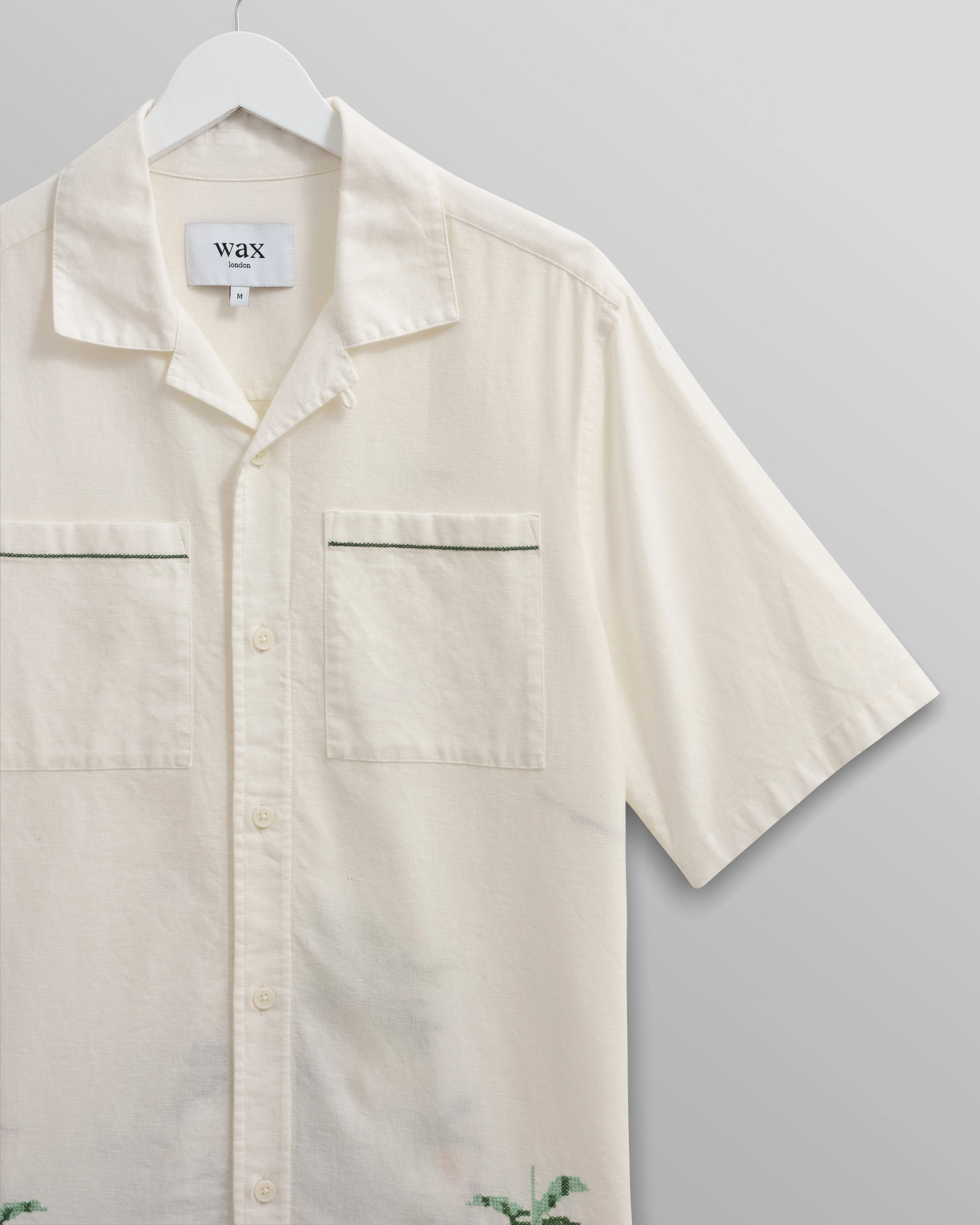 Newton - Ecru Paradise Stitch Short Sleeve Shirt - Image 10