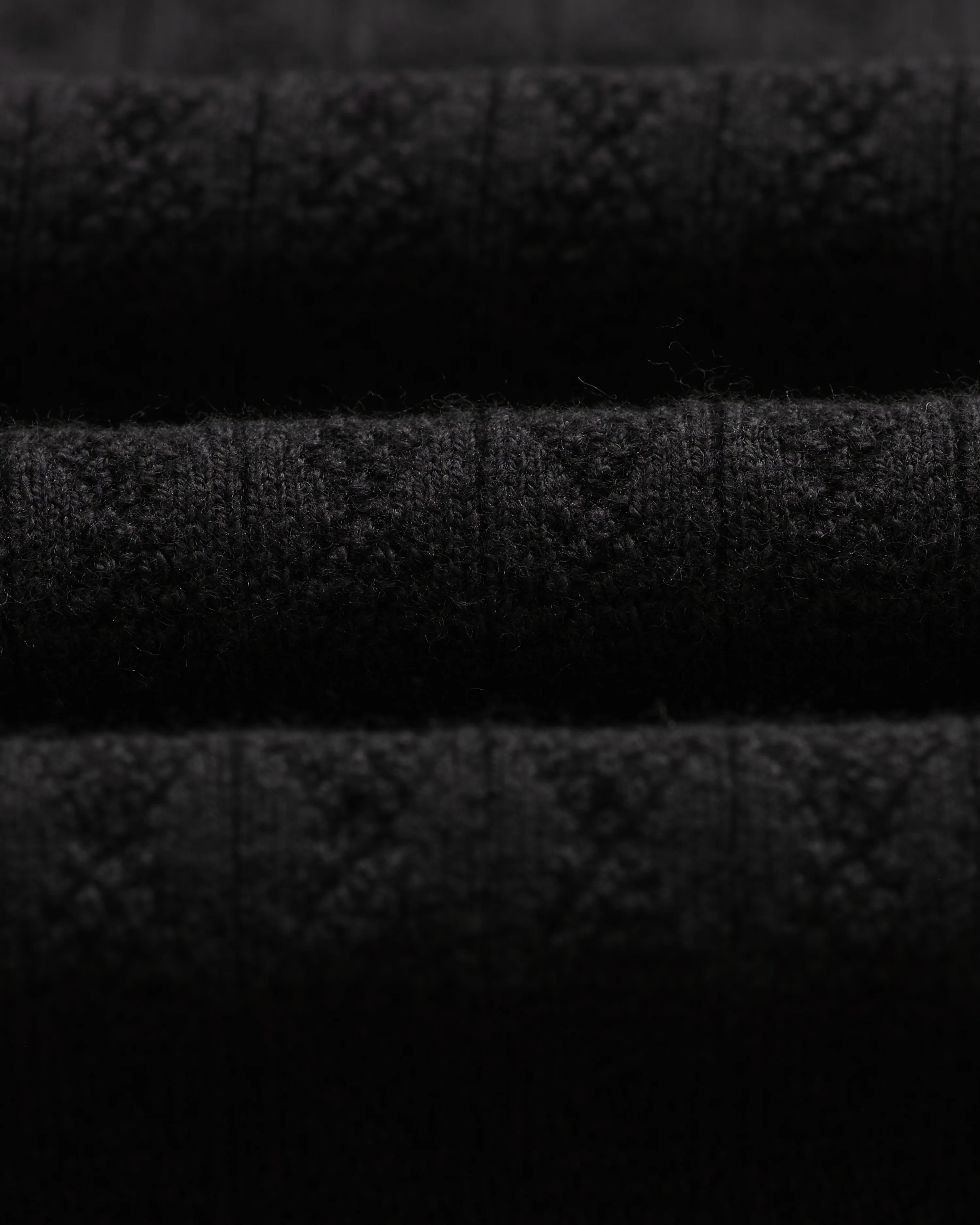 Oban - Black Diamond Stripe Knitted Polo - Image 9
