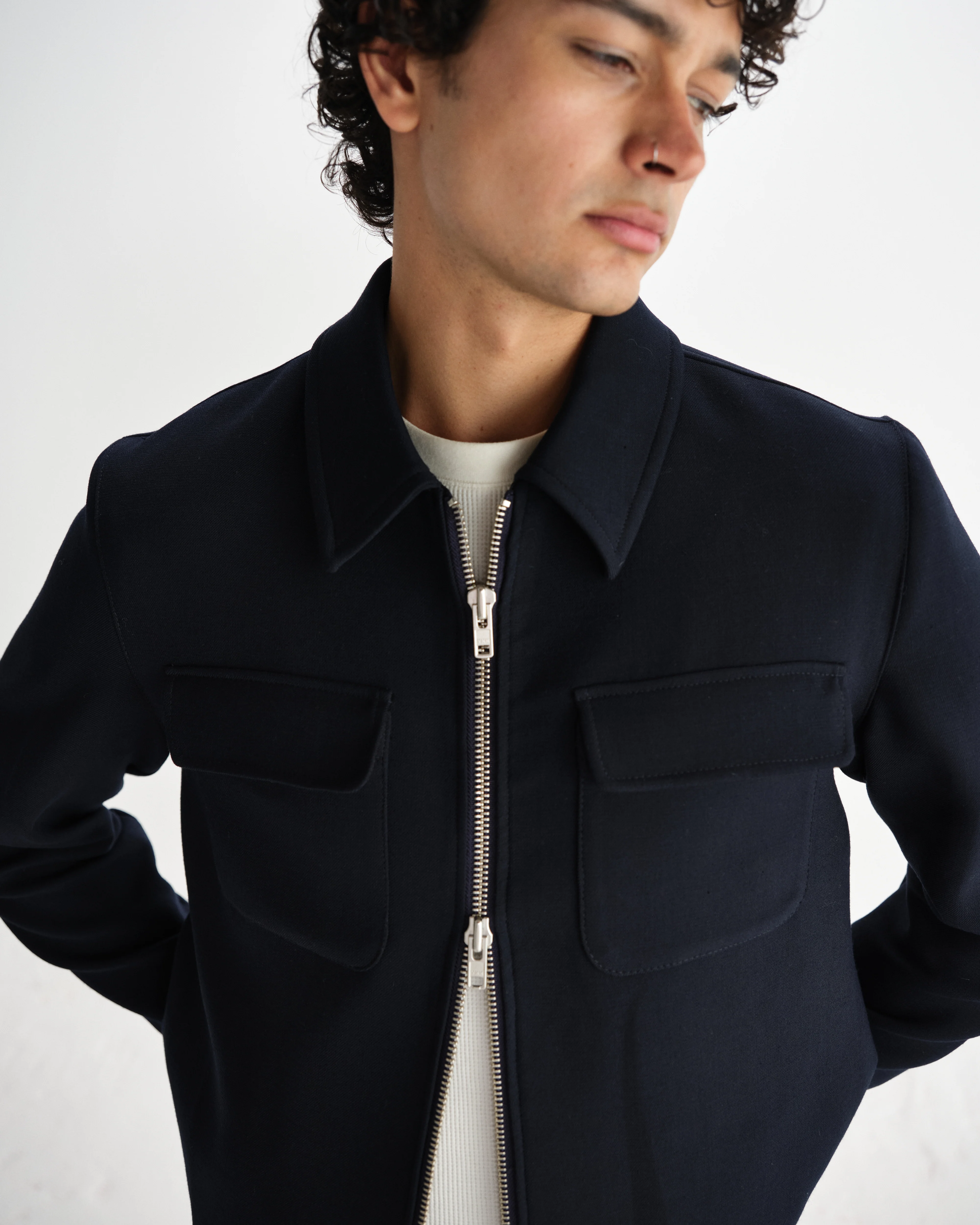 Osier - Navy Heavy Twill Jacket - Image 3