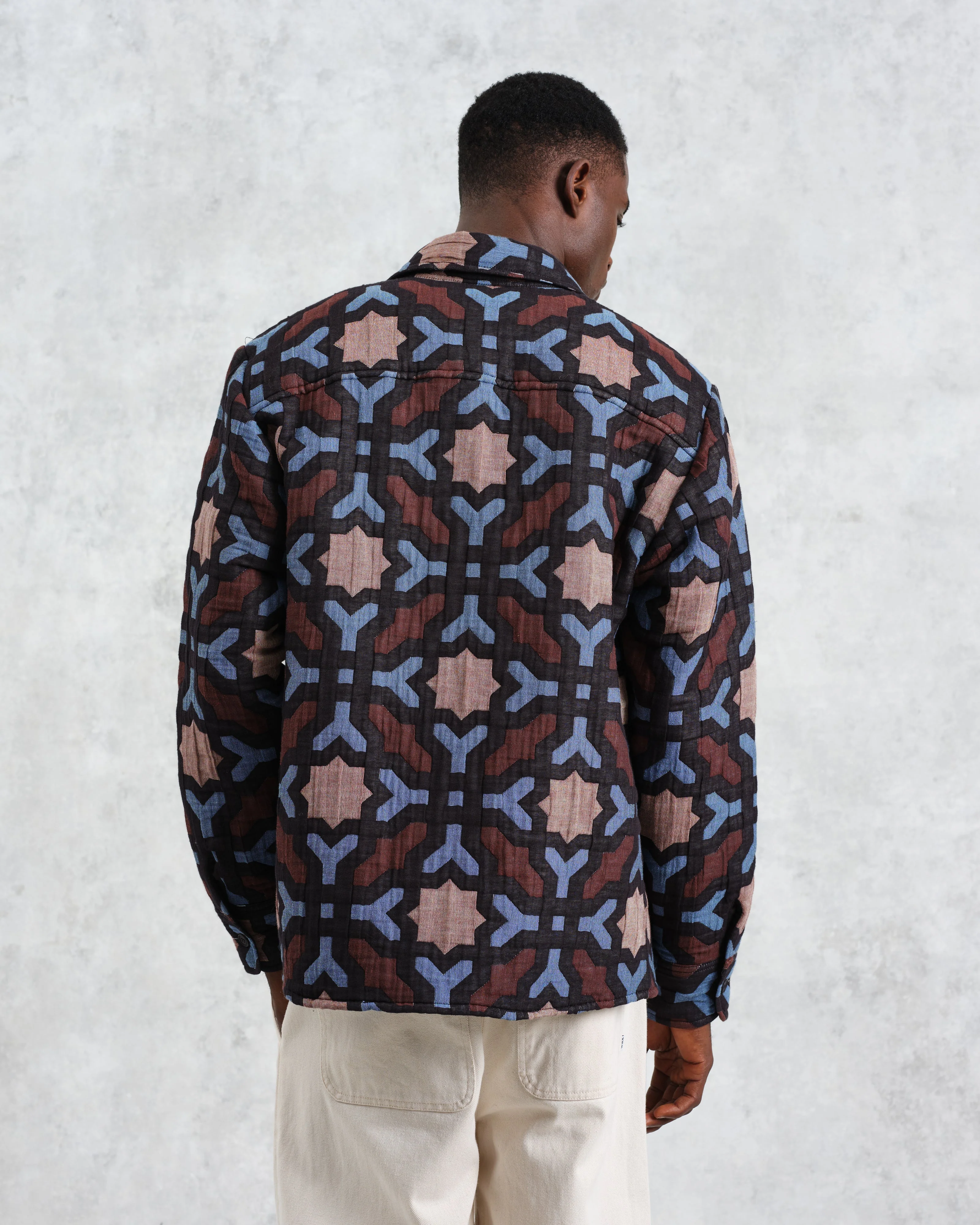 Otto - Multicolour Geometric Jacquard Overshirt - Image 7