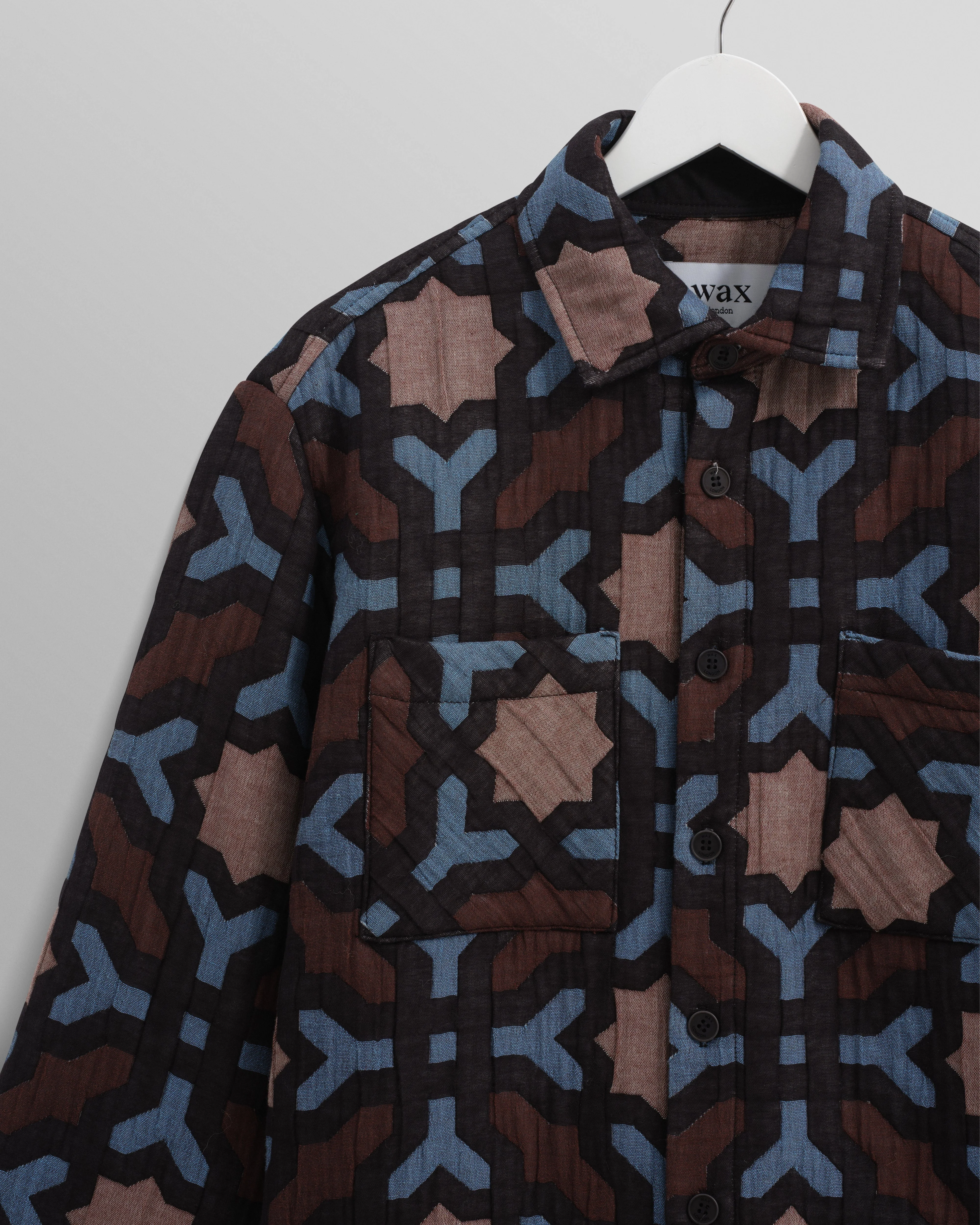 Otto - Multicolour Geometric Jacquard Overshirt - Image 8