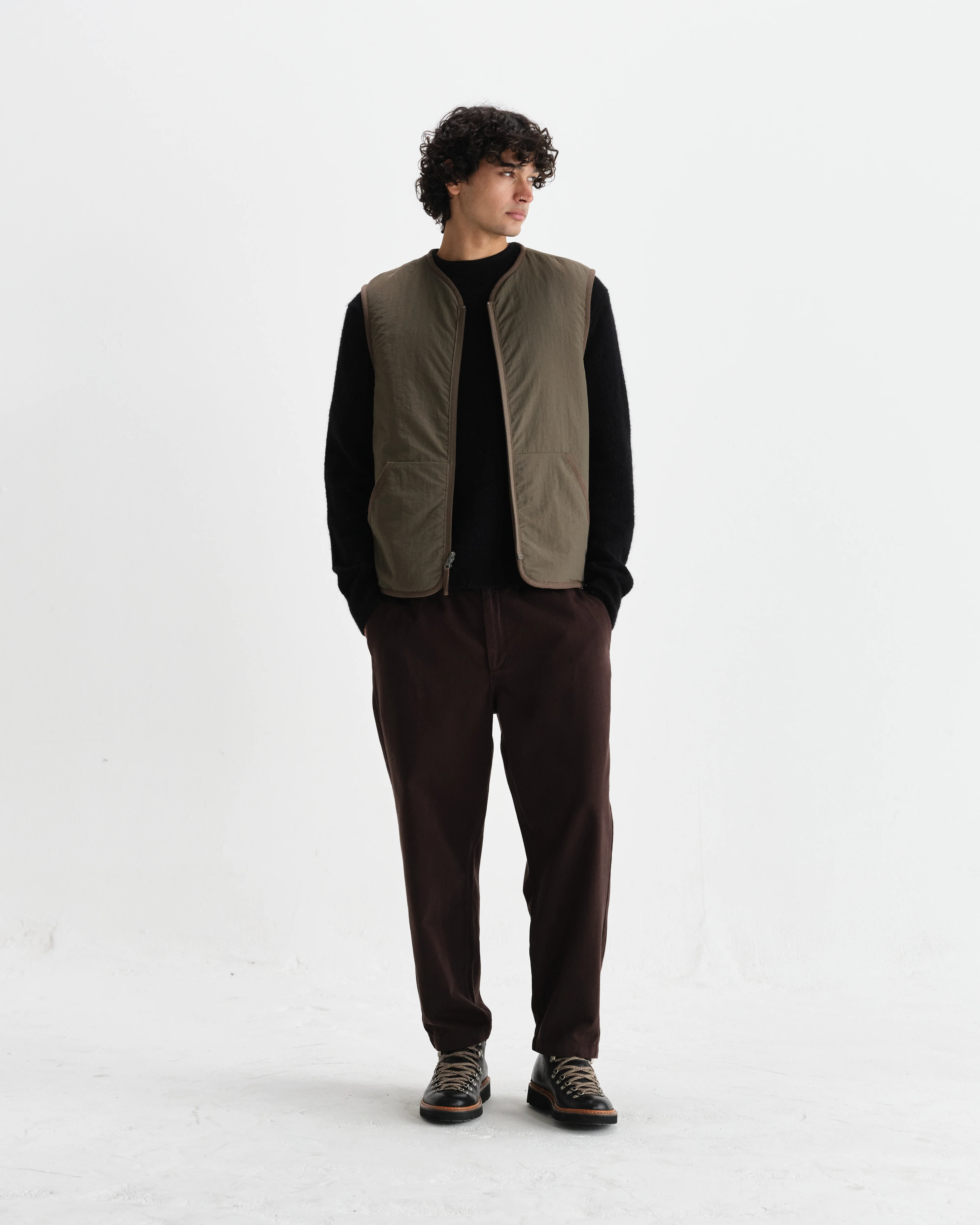 Paragon - Natural Reversible Nylon And Wool Gilet - Image 6